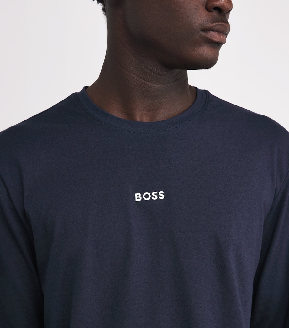 Cotton-Blend Check Pyjama Set 460 OPEN BLUE Image 4