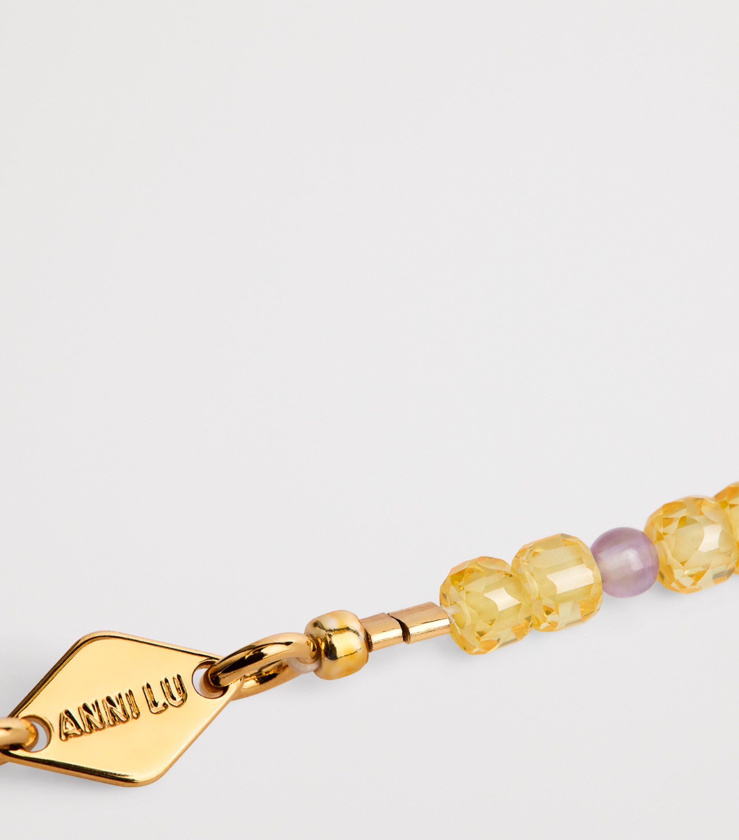 Anni Lu Gold-Plated Tan Line Bracelet Citrus Image 6