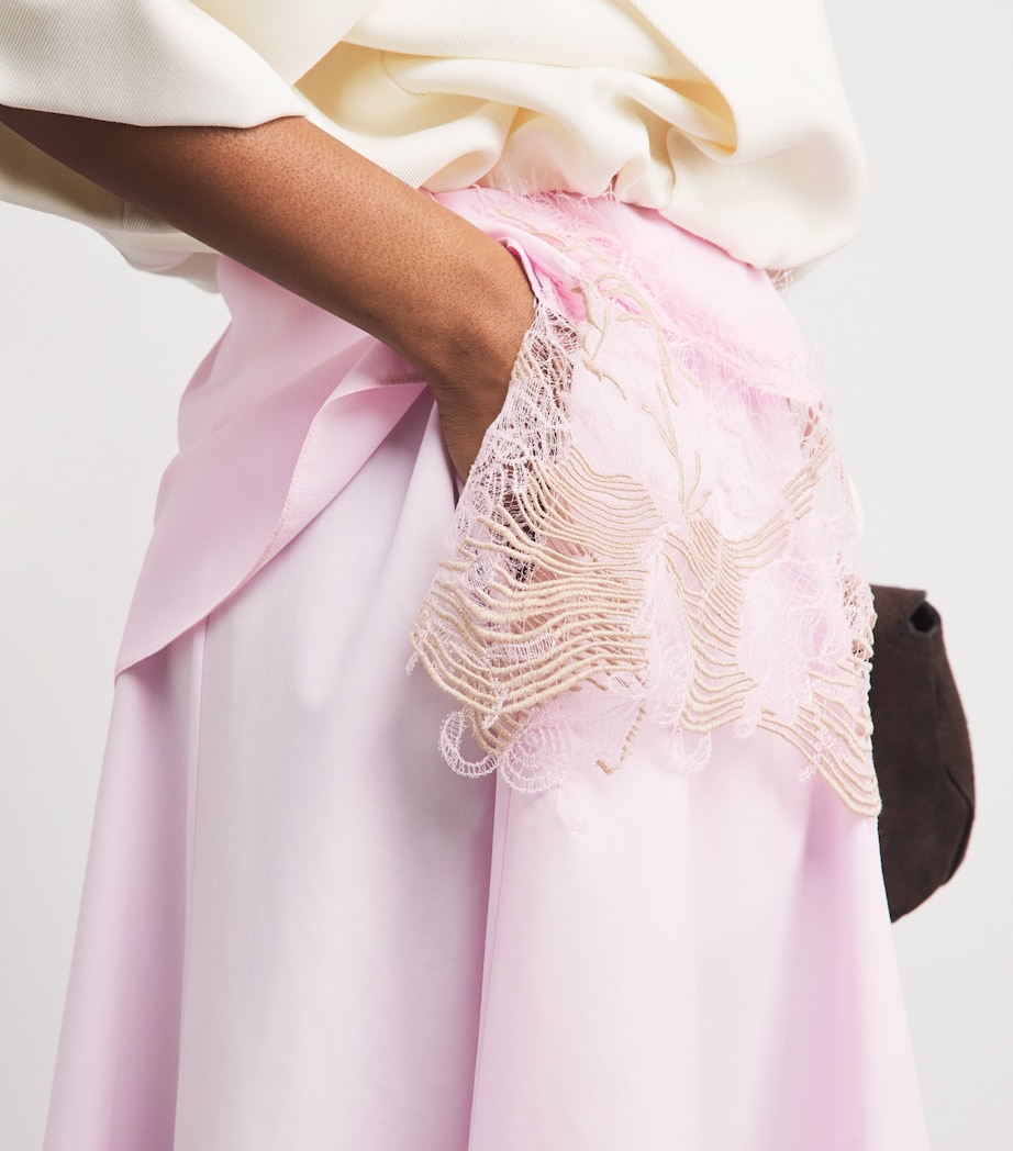 Adam Lippes Womens Rene Midi Skirt Pale Pink Image 3