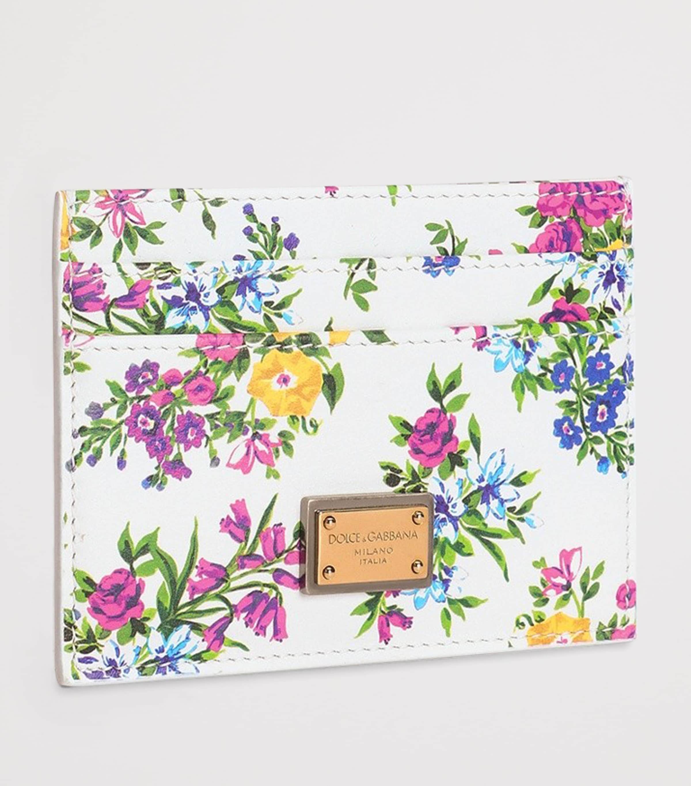 Dolce&Gabbana Calfskin Floral Print Card Holder Fiorellin Image 2