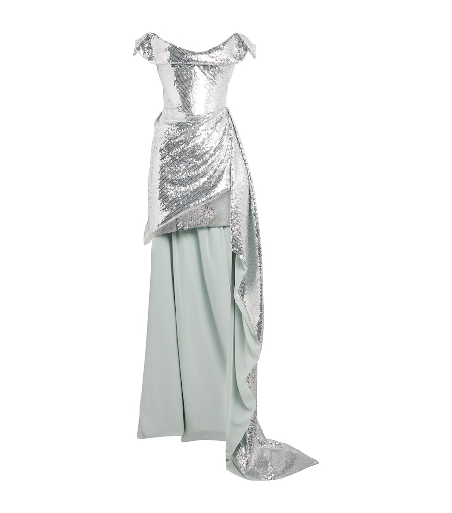Sequin-Embellished Comet Gown MINT Image 1