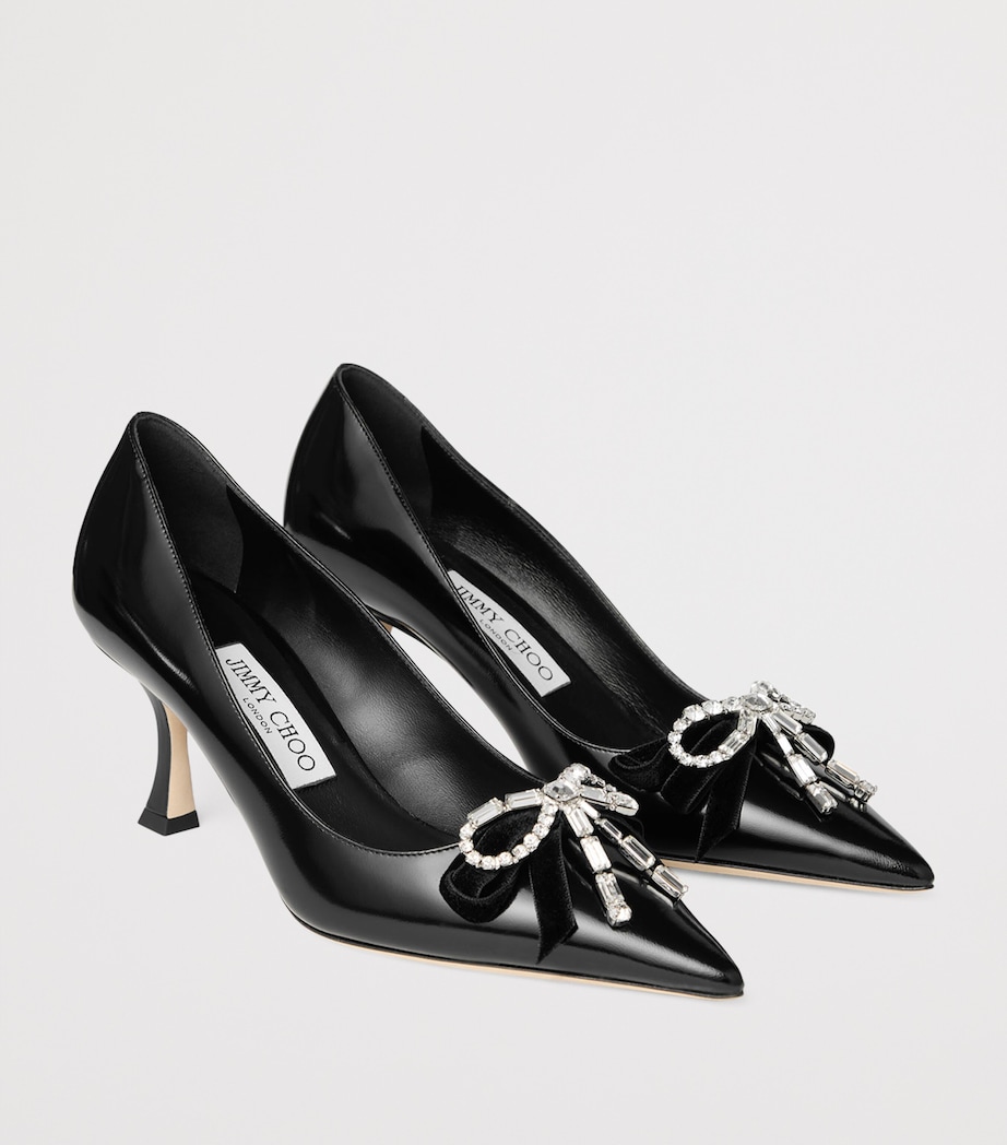 Auria 70 Patent Leather Pumps BLACK/CRYSTAL Image 2