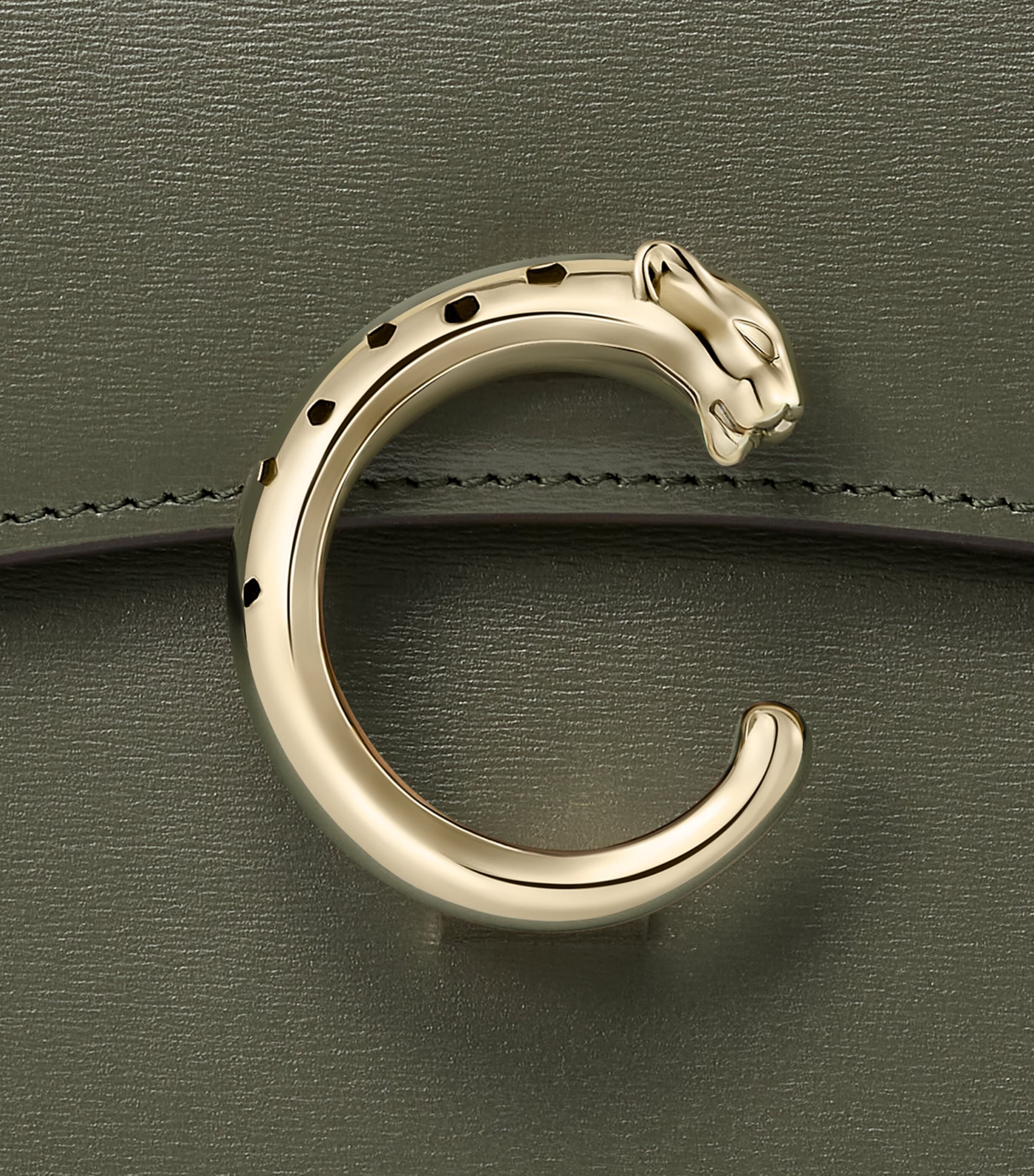 Small Panthère C de Cartier Top-Handle Bag GREEN Image 4