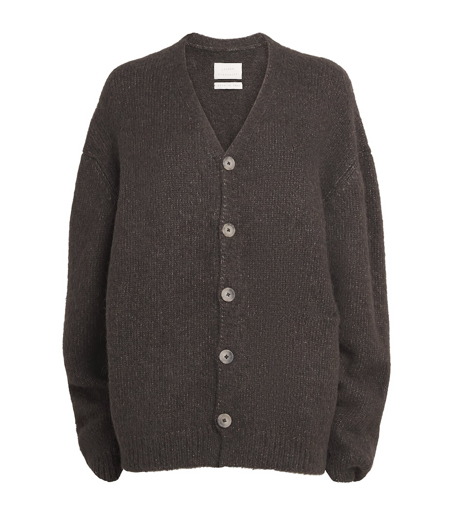 Lauren Manoogian Womens Alpaca-Pima Cotton-Merino Wool Loft Cardigan Coal Image 1