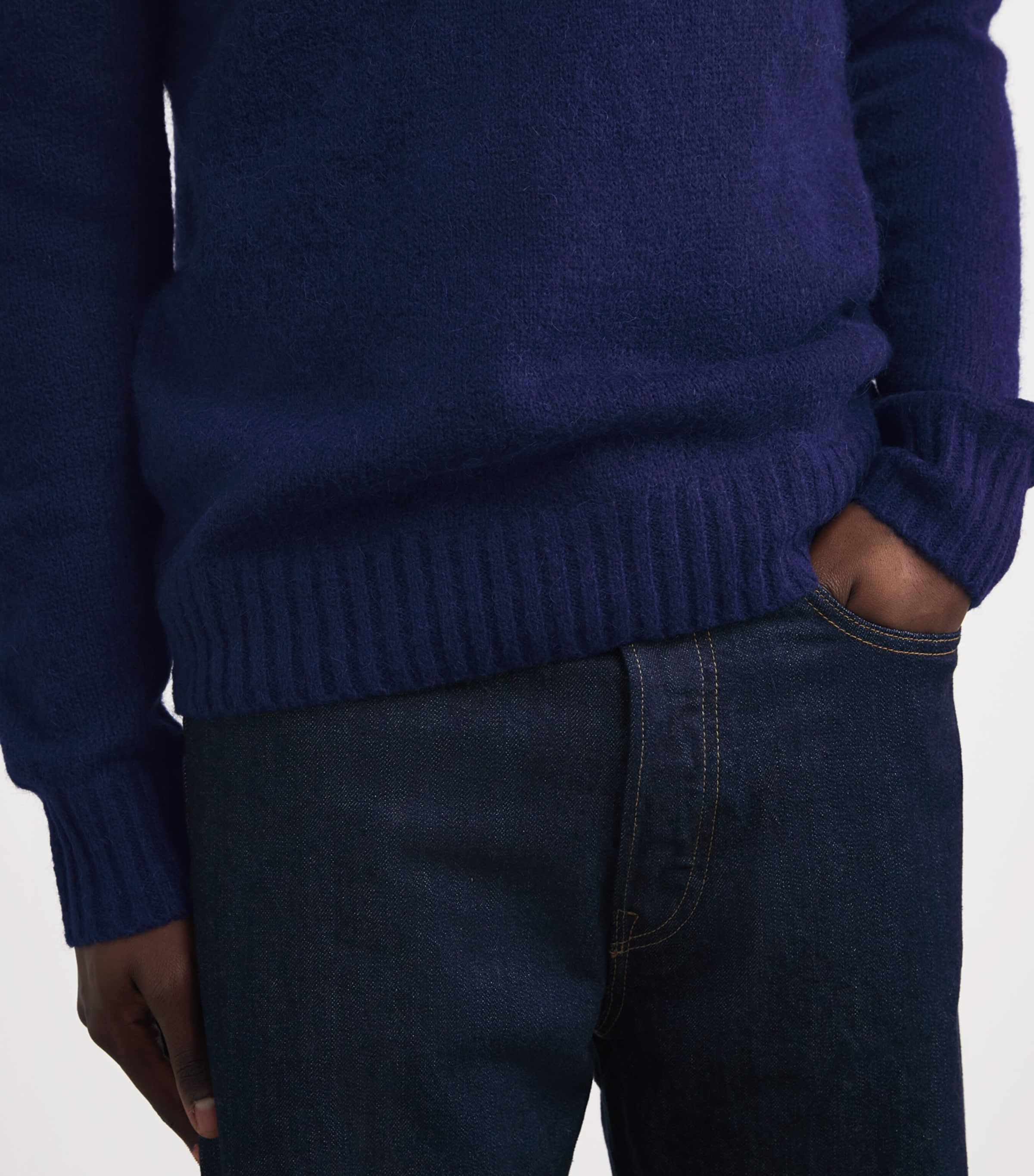 Wool-Alpaca Logo Sweater BLUE Image 6