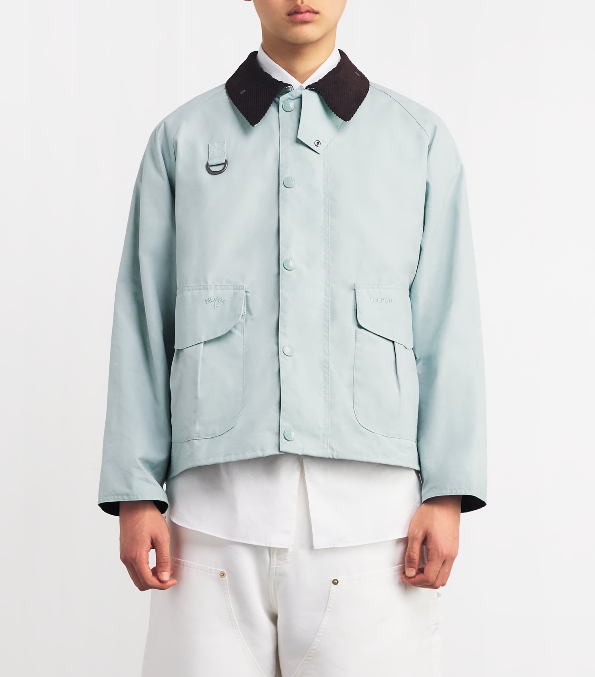 Barbour Mens x NOAH Wading Jacket Ice Blue Image 3