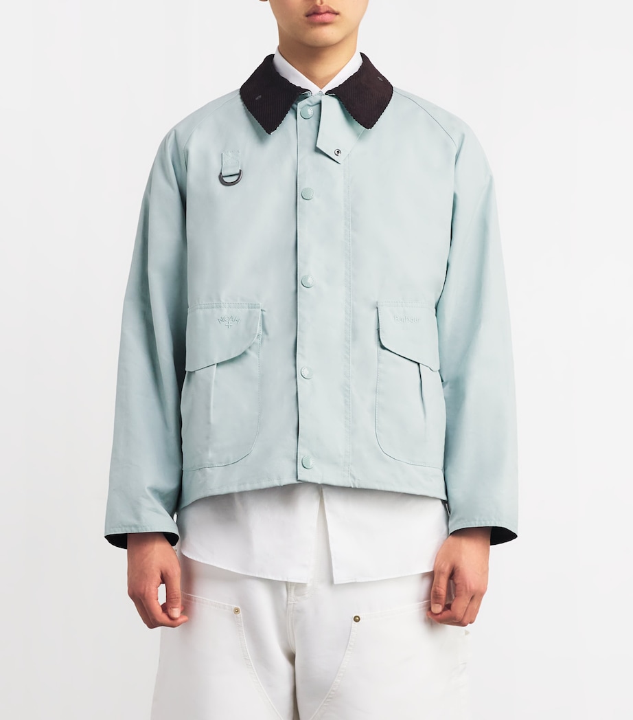 Barbour Mens x NOAH Wading Jacket Ice Blue Image 3