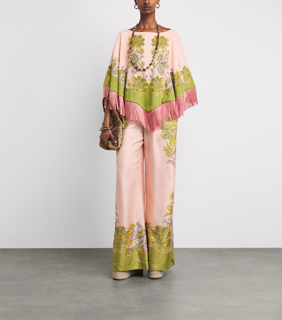 La Doublej Reversible Fringed Poncho Swathe Placée Image 2