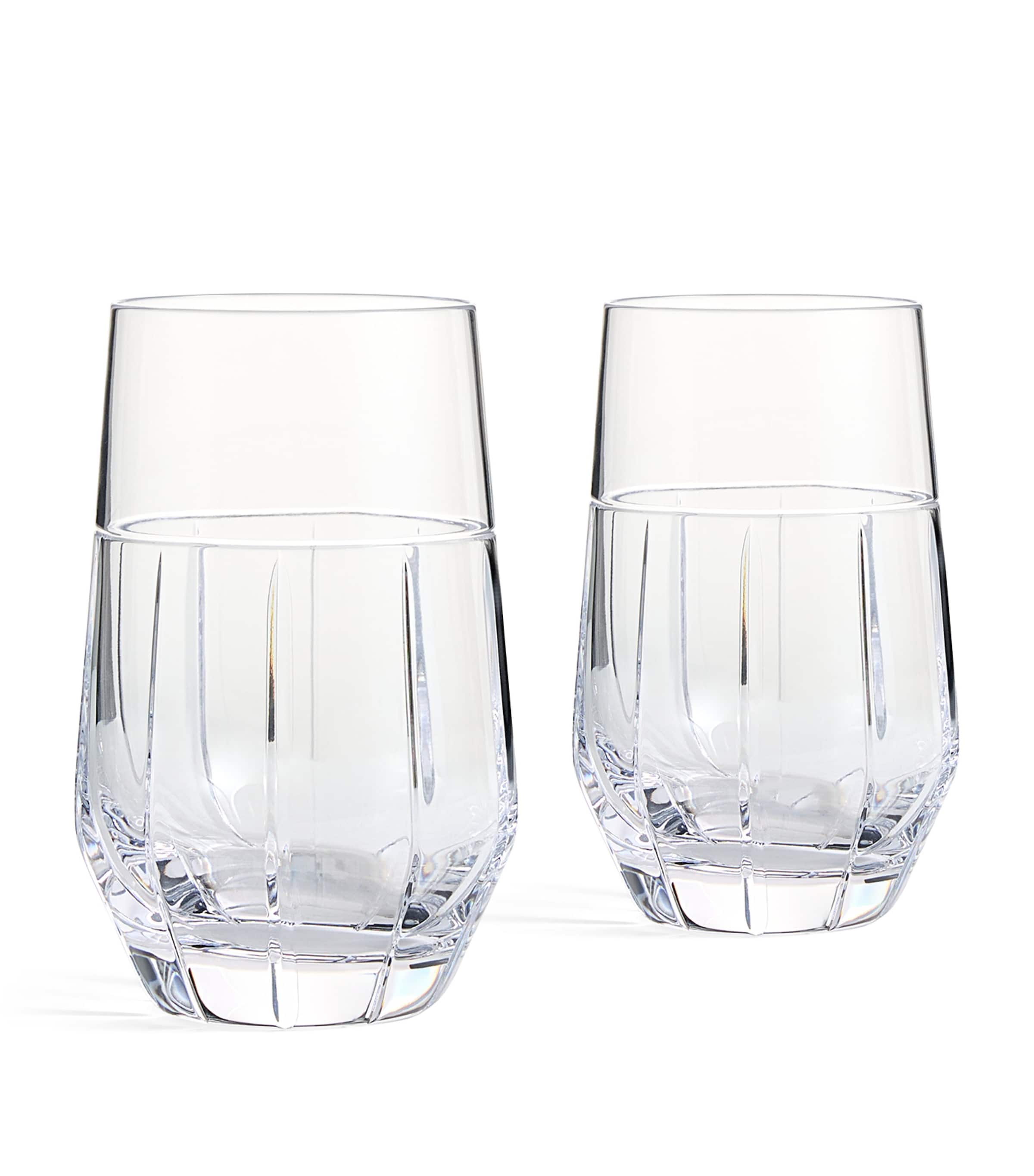 Wedgwood x Vera Wang Luxe Graphite Highball Glasses (Set of 2) Clear Image 1