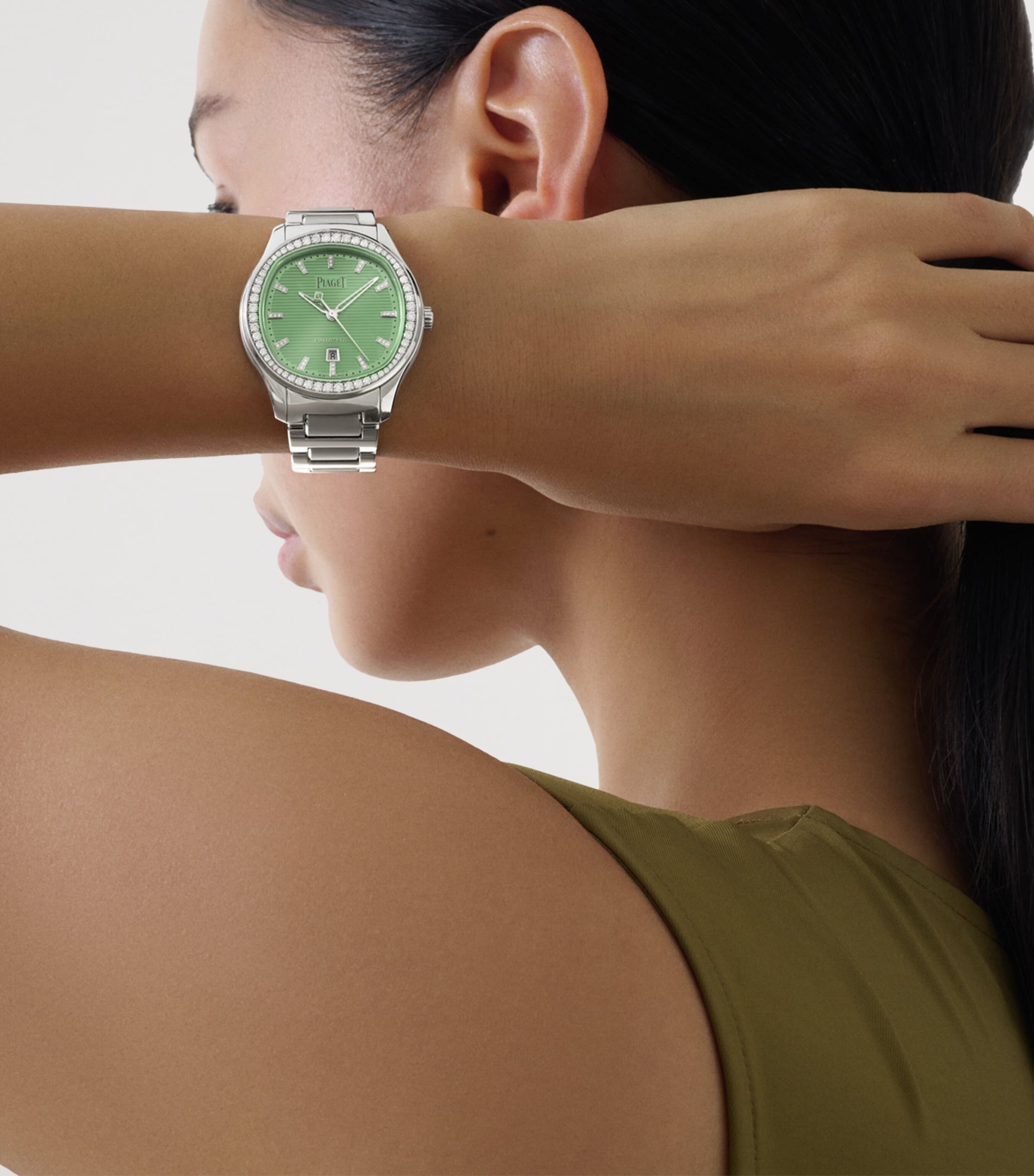 Piaget Stainless Steel and Diamond Polo Date Watch 36mm Harrods UK