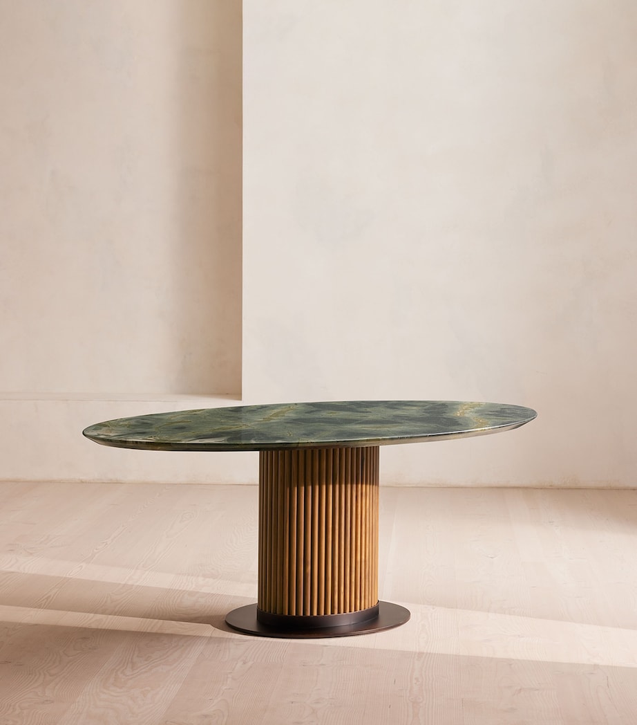 Soho Home Murcell Oval Dining Table Green Image 2
