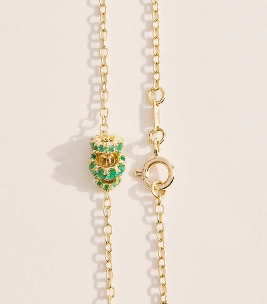 Spinelli Kilcollin Yellow Gold and Emerald Vesta Necklace Yellow Gold Image 5