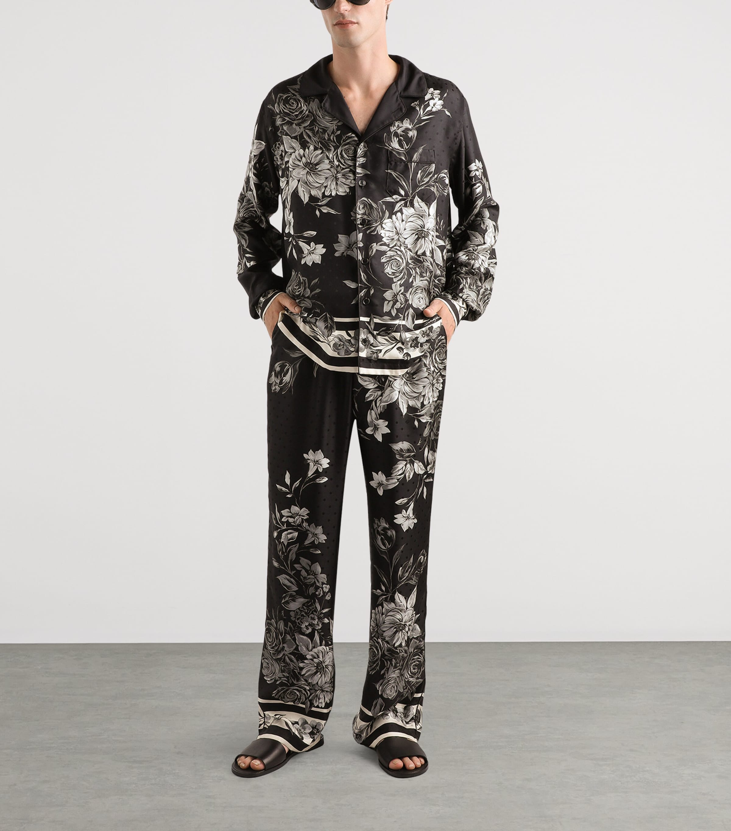 Silk Printed Shirt HN5ST-BOUQUET F Image 2