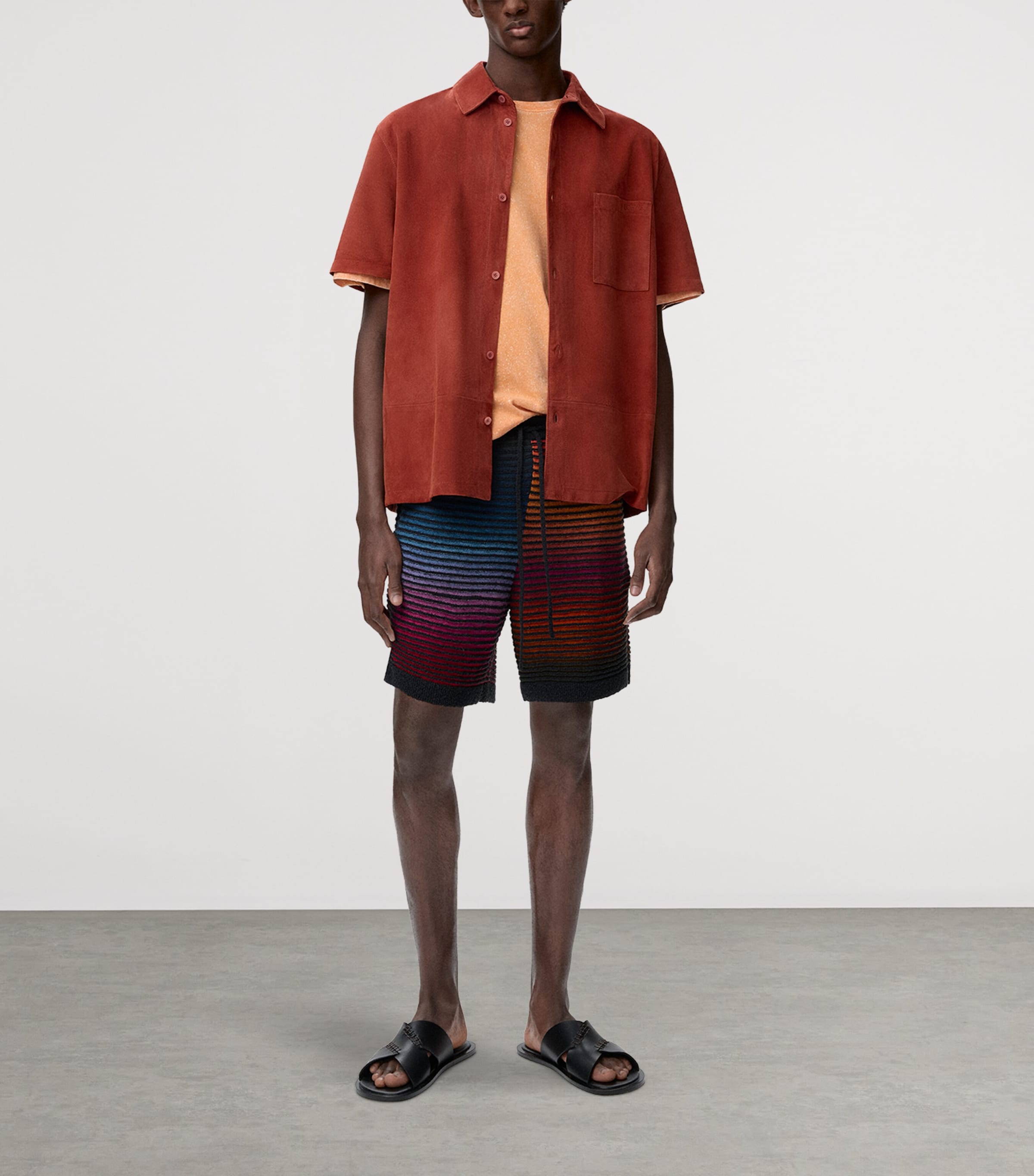 LOEWE Mens x Paula’s Ibiza Stripe Shorts Multicolor/black Image 2