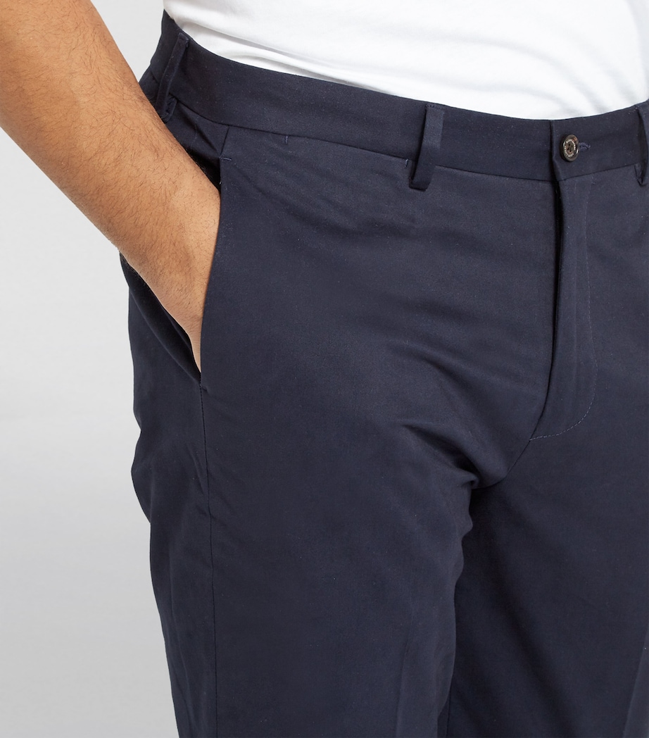 Cotton-Blend Straight Chinos NAVY Image 4