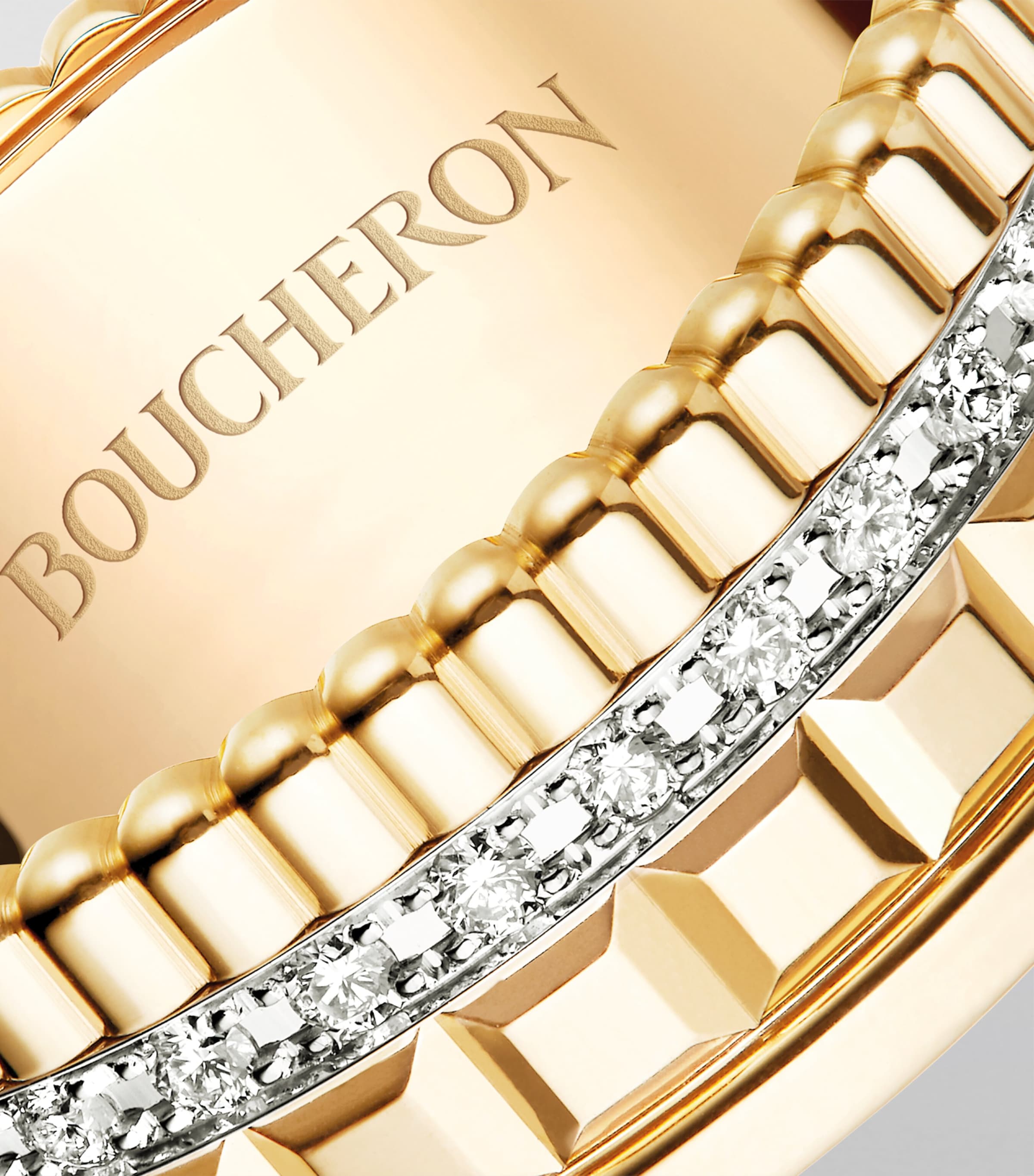 Small Yellow Gold and Diamond Quatre Radiant Ring NO COLOUR Image 3