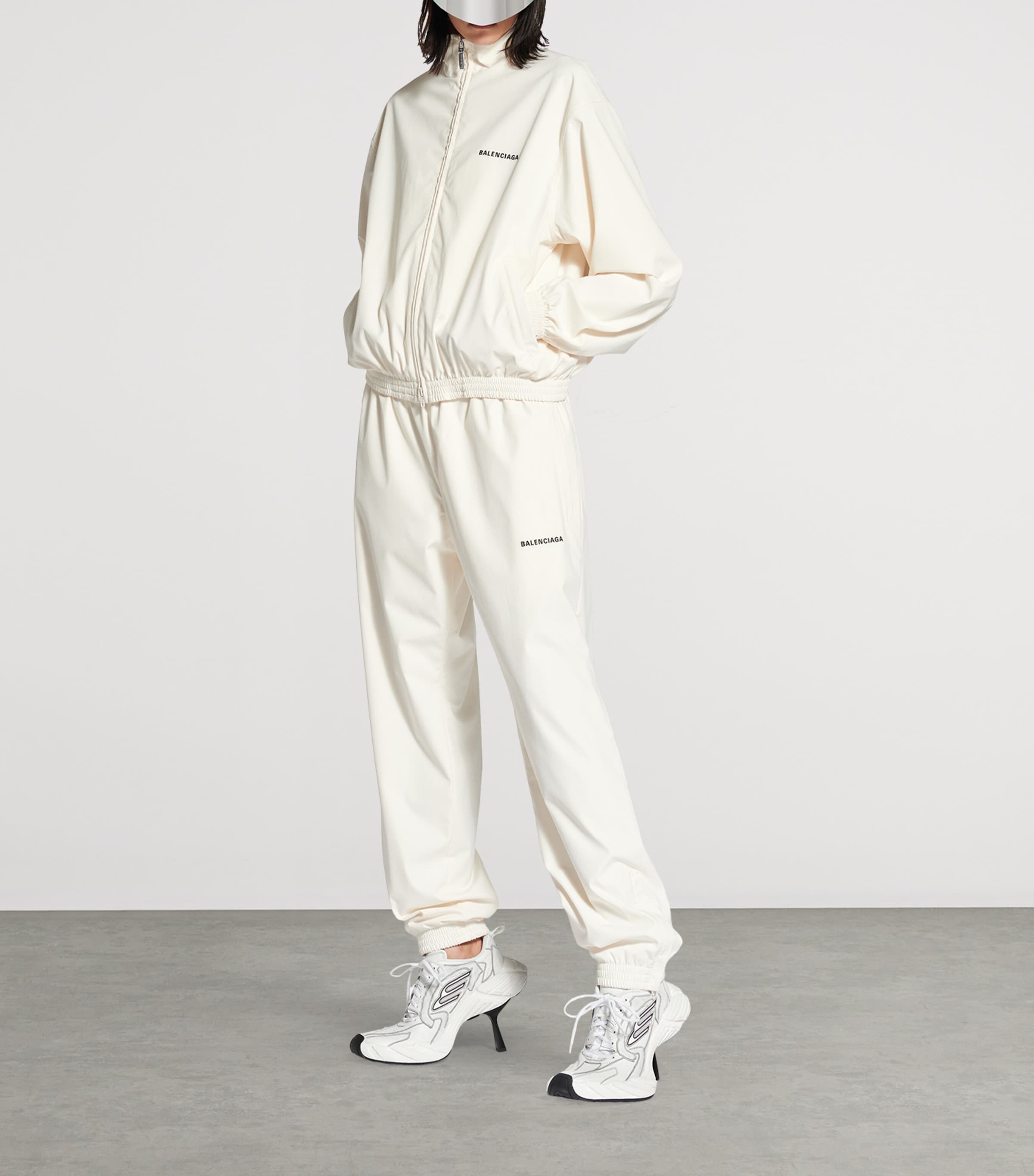 Balenciaga White Logo Track Pants | Harrods UK