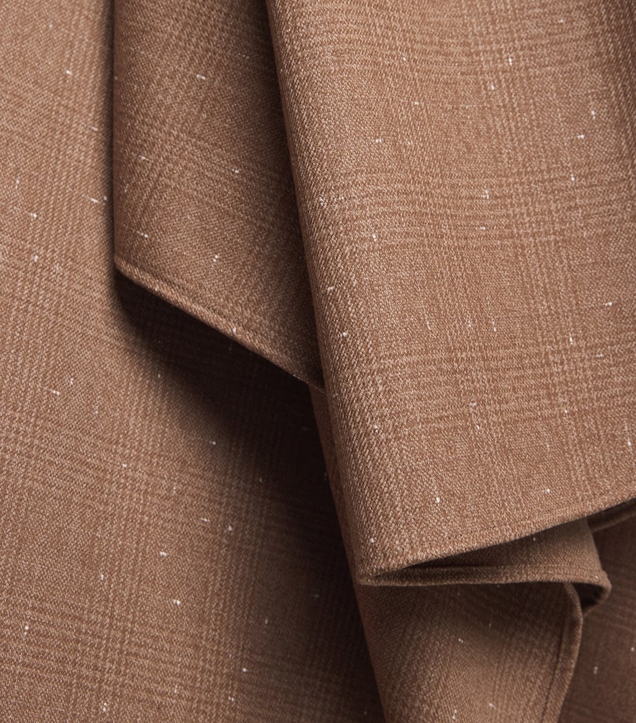 Virgin Wool Asymmetric Midi Skirt VR1 CAMMELLO Image 5