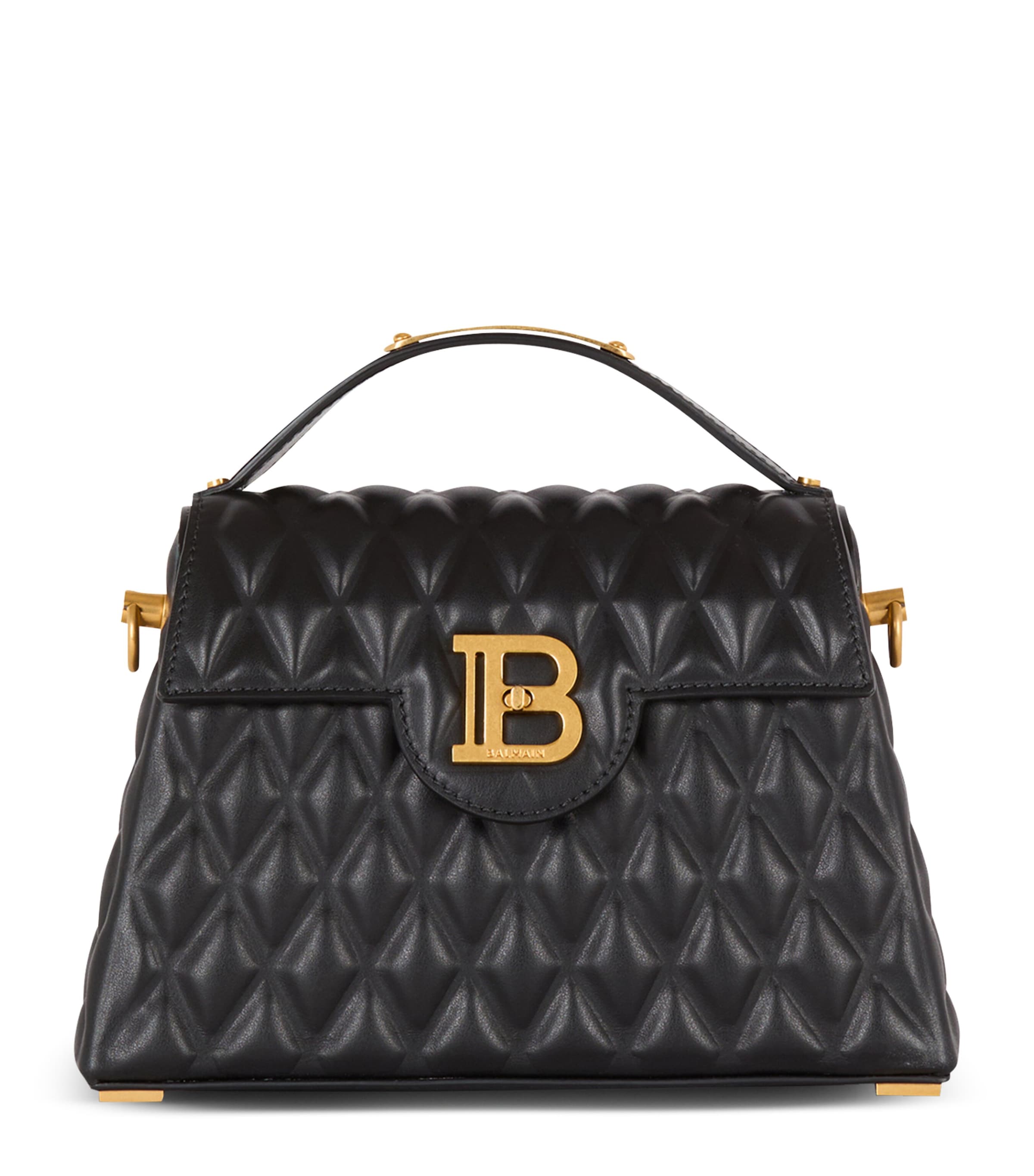 BALMAIN LEATHER B-BUZZ DYNASTY SHOULDER BAG 