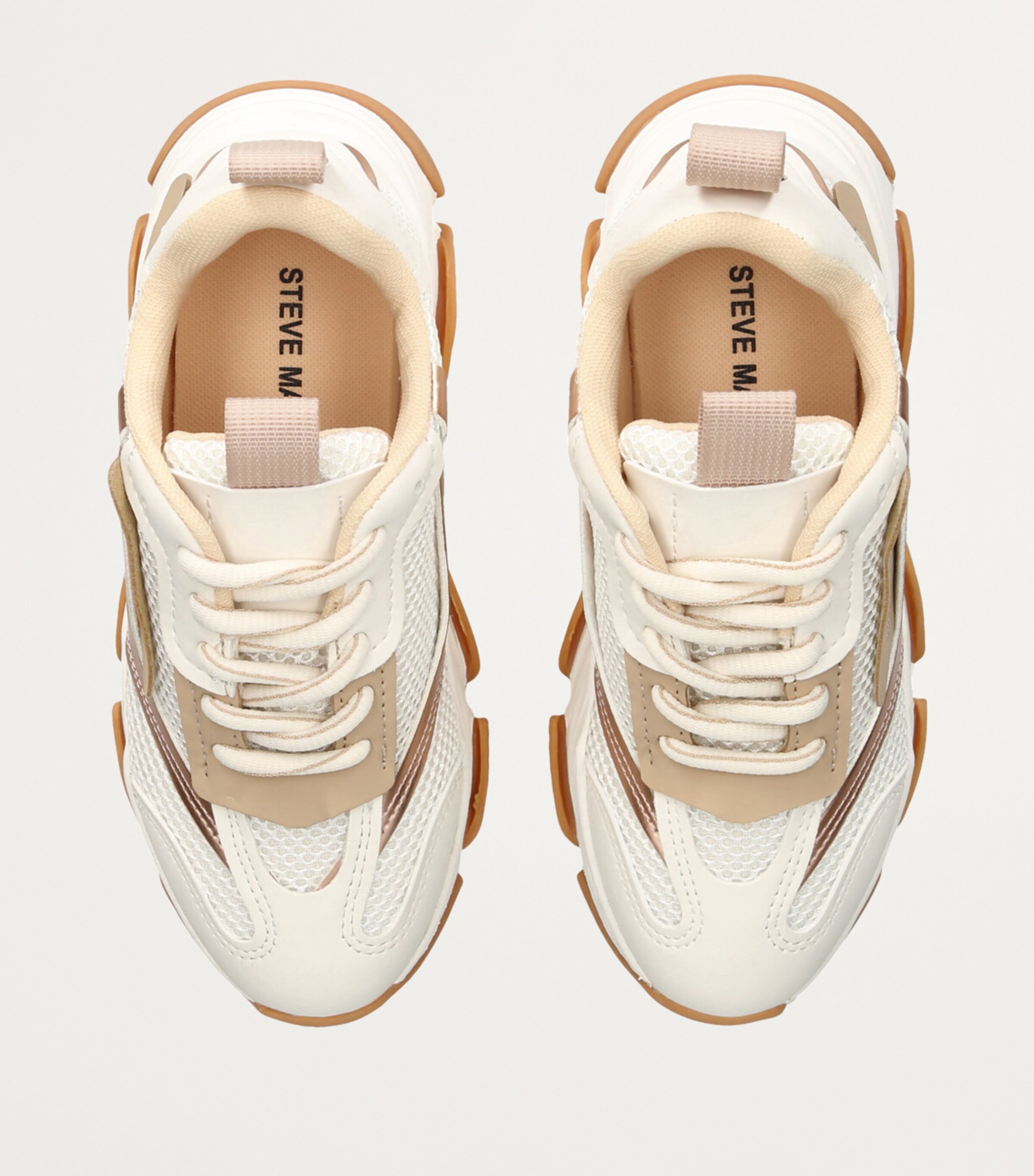 Steve Madden Leather-Trim Jpossession Sneakers Bronze Com Image 4