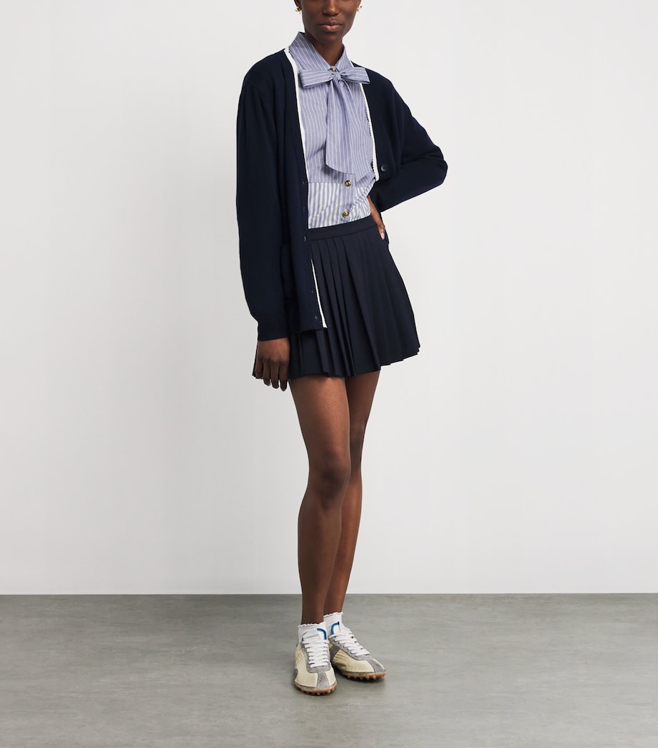 Cotton Stripe Shirt BLU / WHITE Image 2