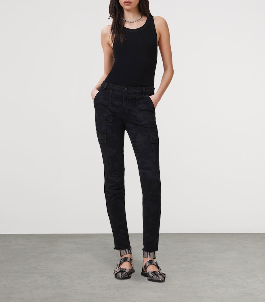 Duran Skinny Cargo Jeans CAMO BLACK Image 2