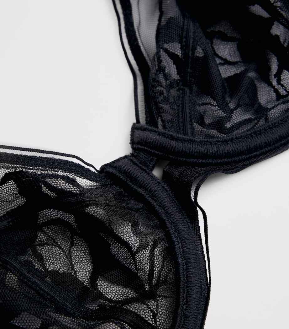 Lace Sin Underwired Bra 04 BLACK Image 4