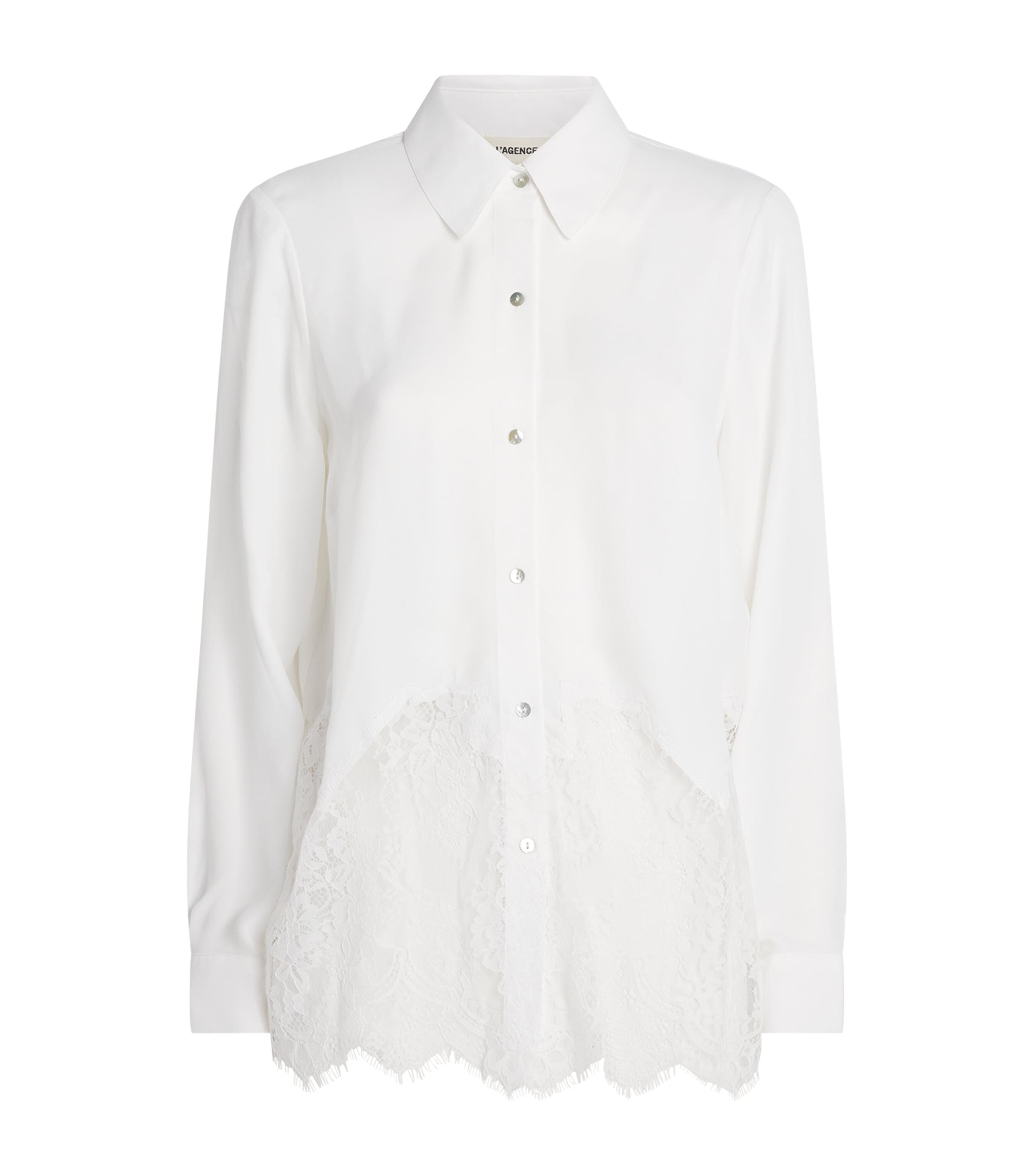 L Agence Lace-inset Adalee Blouse