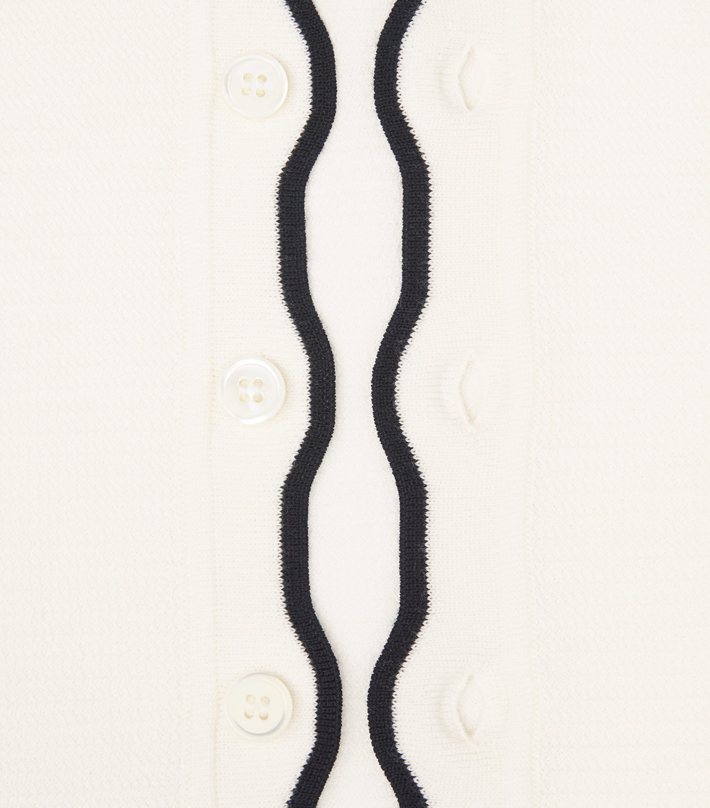 Virgin Wool Cardigan WHITE Image 2