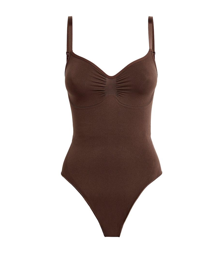 Seamless Sculpt Thong Bodysuit COCOA Image 1