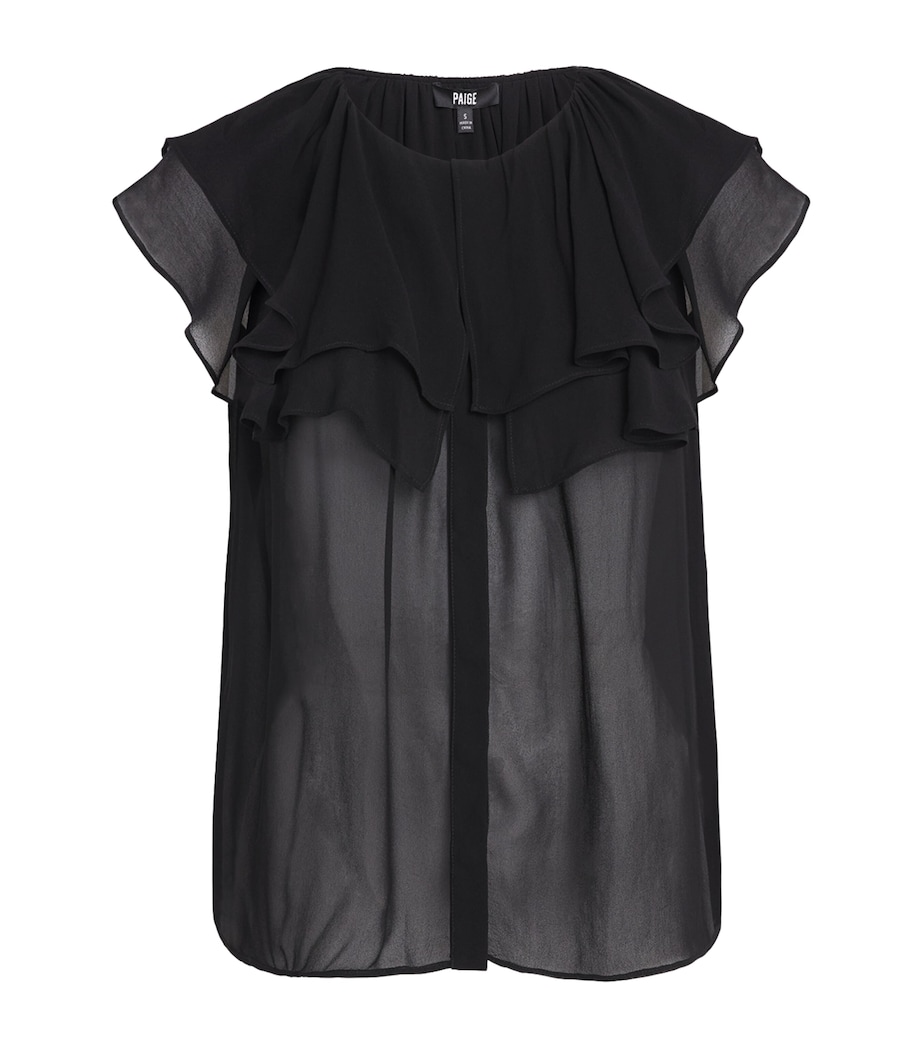 PAIGE Womens Lucia Blouse Black Image 1