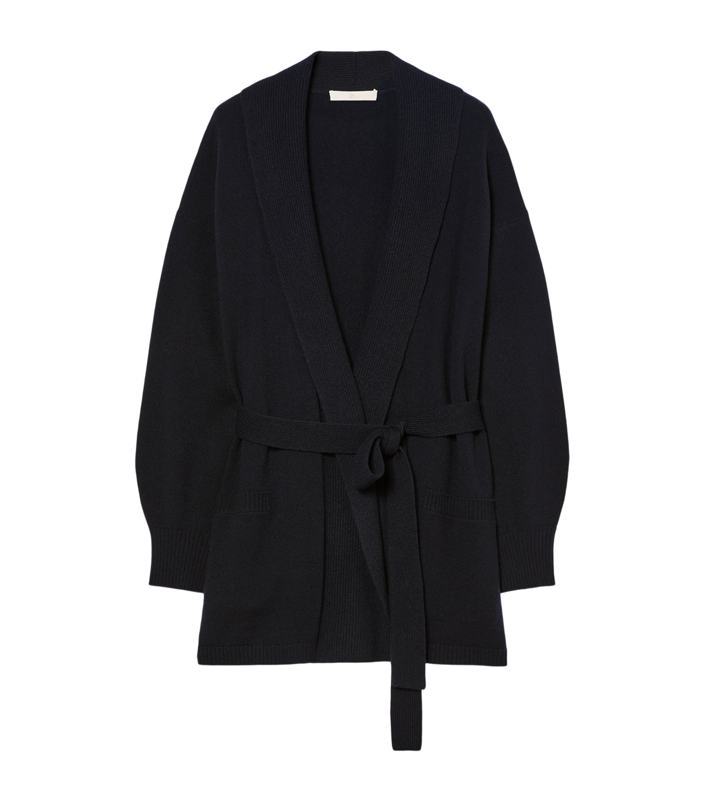 Marina Rinaldi Womens Cashmere Tie-Belt Cardigan Midnightblue Image 1