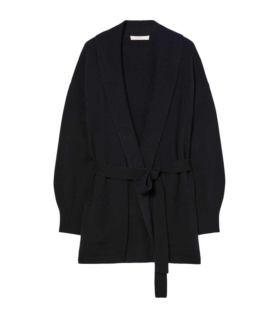 Marina Rinaldi Womens Cashmere Tie-Belt Cardigan Midnightblue Image 1