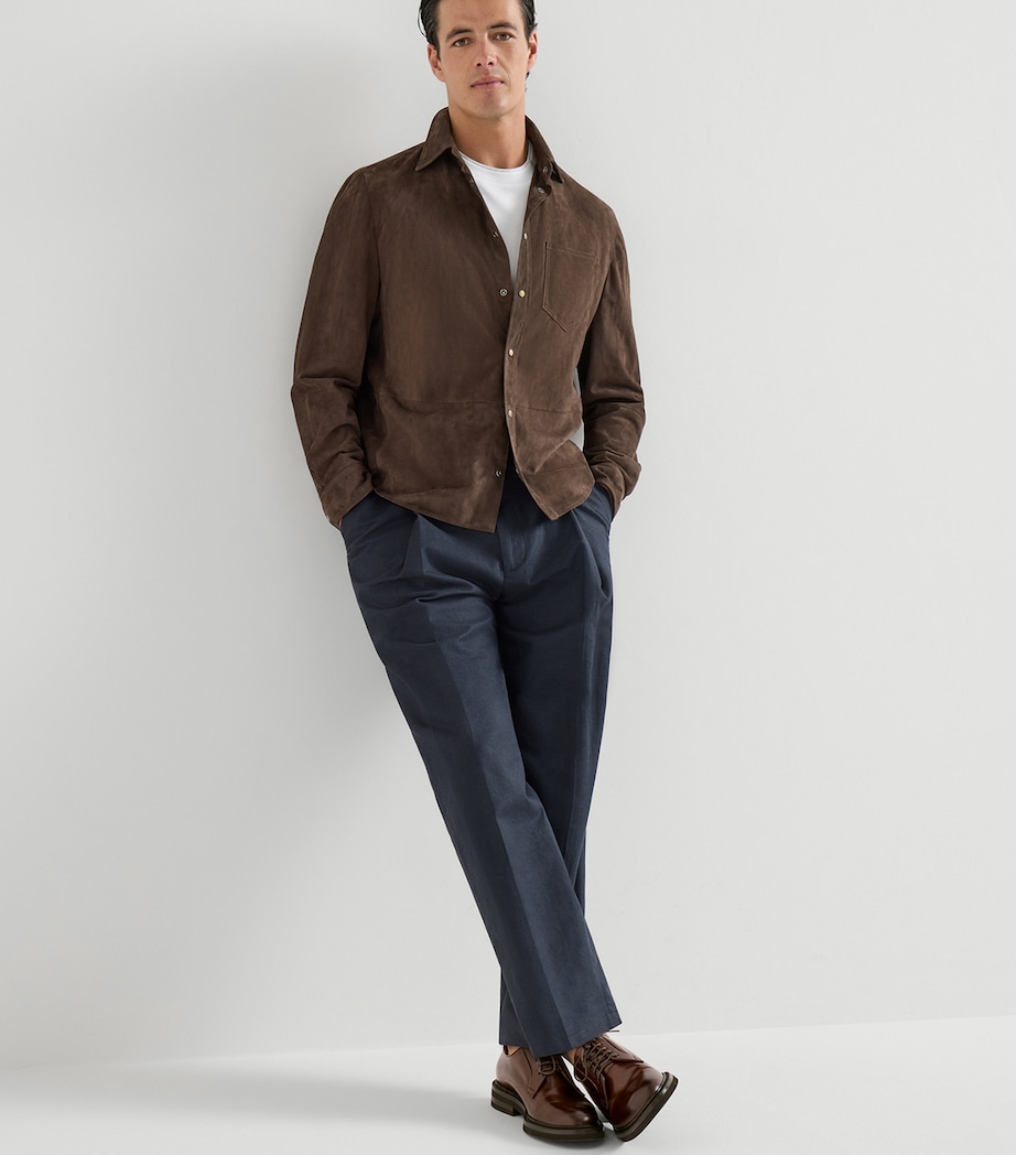 Brunello Cucinelli Aged Calfskin Derby Shoes Image 3
