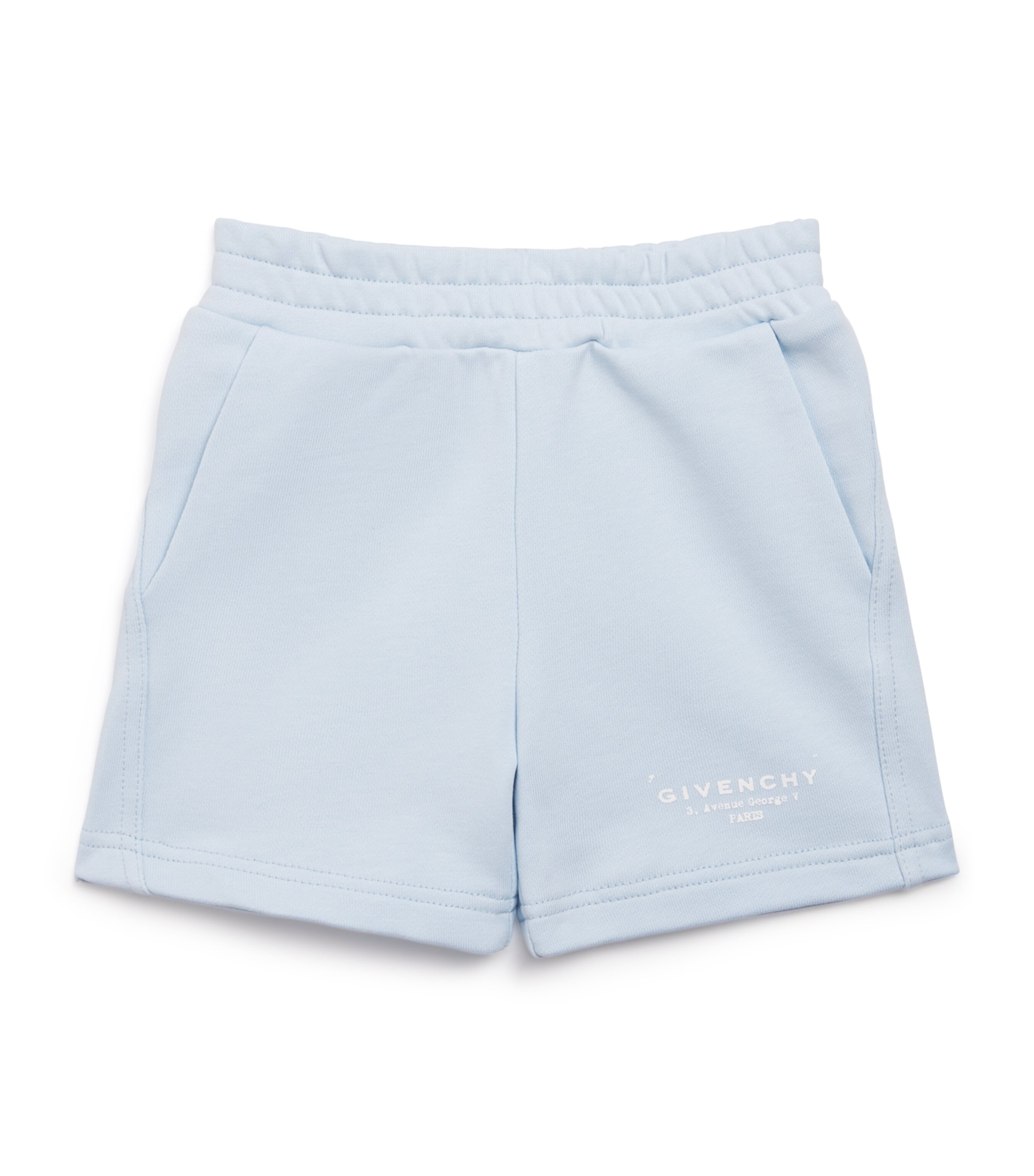Givenchy Kids Cotton Logo Sweat Shorts (6-24 Months) Blue Image 1