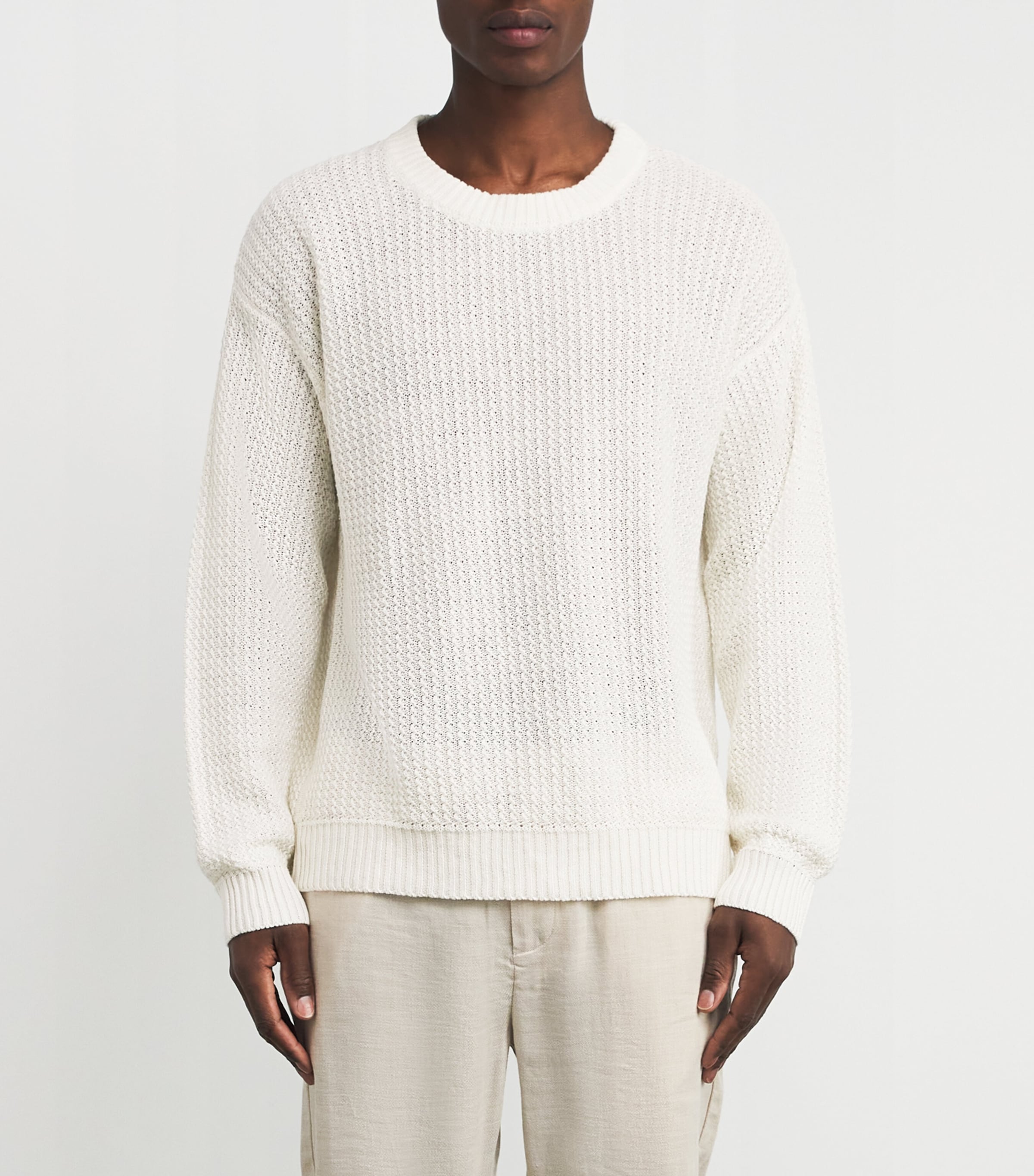 Linen Jardim Sweater 391-OFF-WHITE Image 3