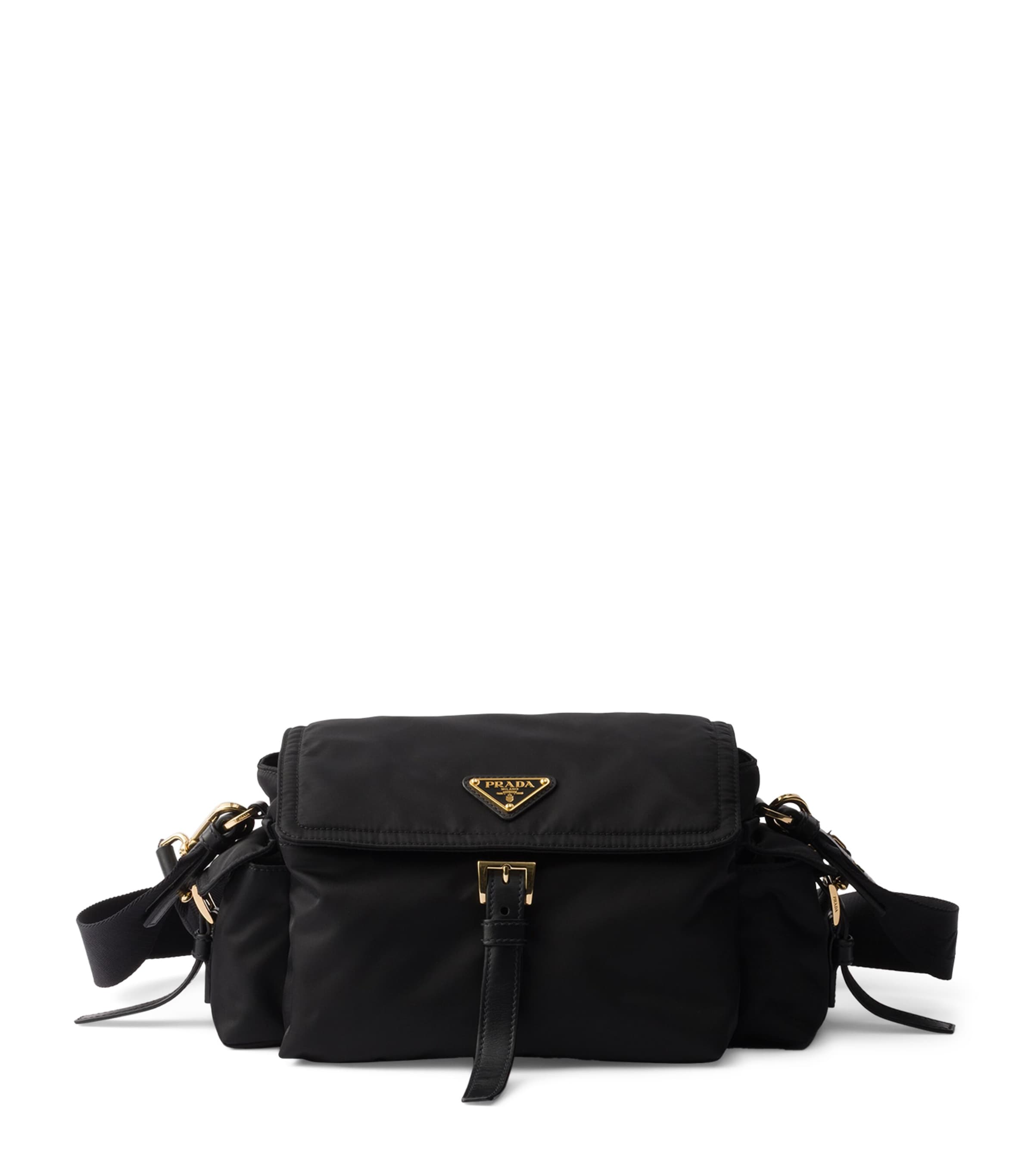 バッグ PRADA messenger shoulder bag re nylon Prada Re-Nylon Shoulder Bag | Black | FARFETCH NO