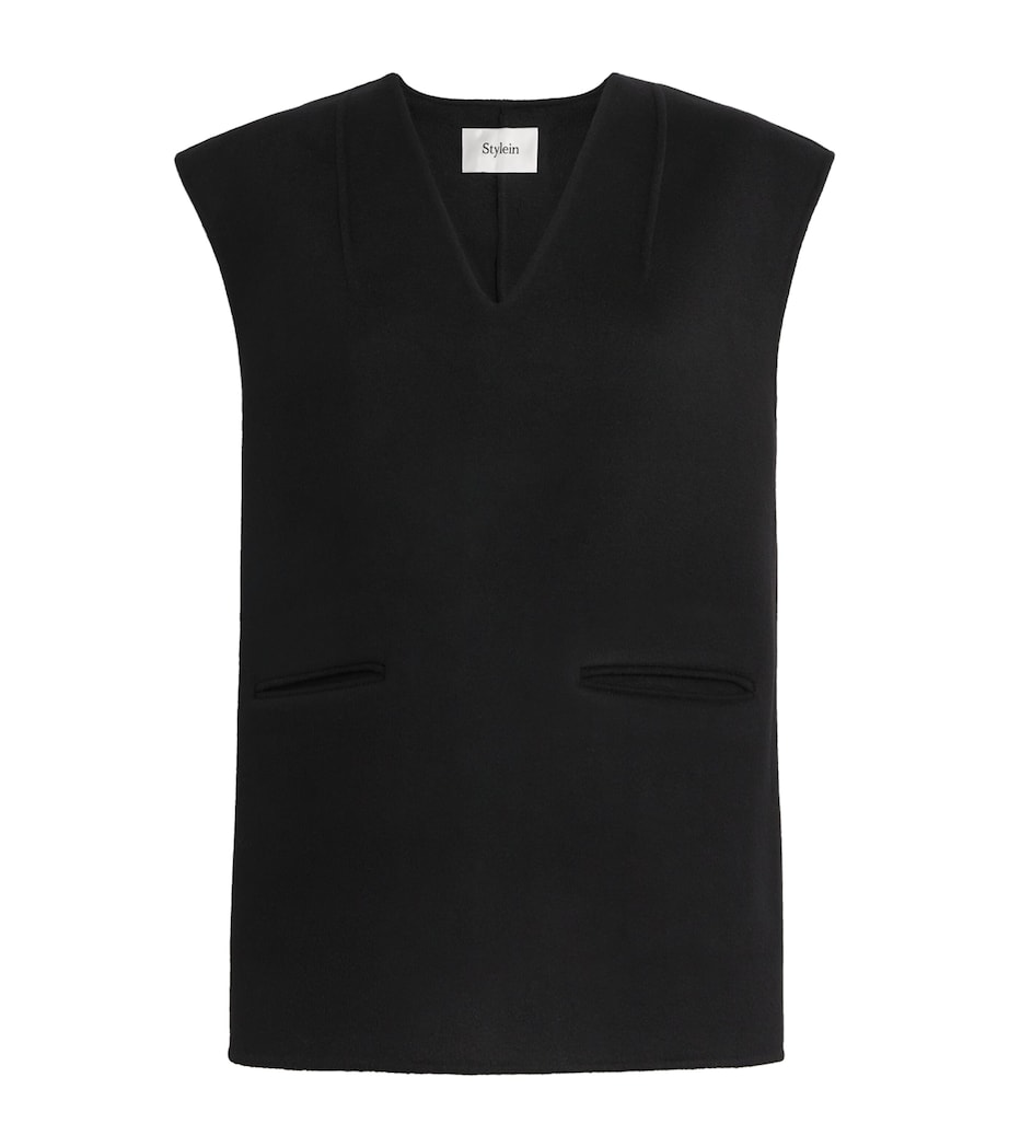 Stylein Womens Wool-Blend Tatum Vest Black Image 1