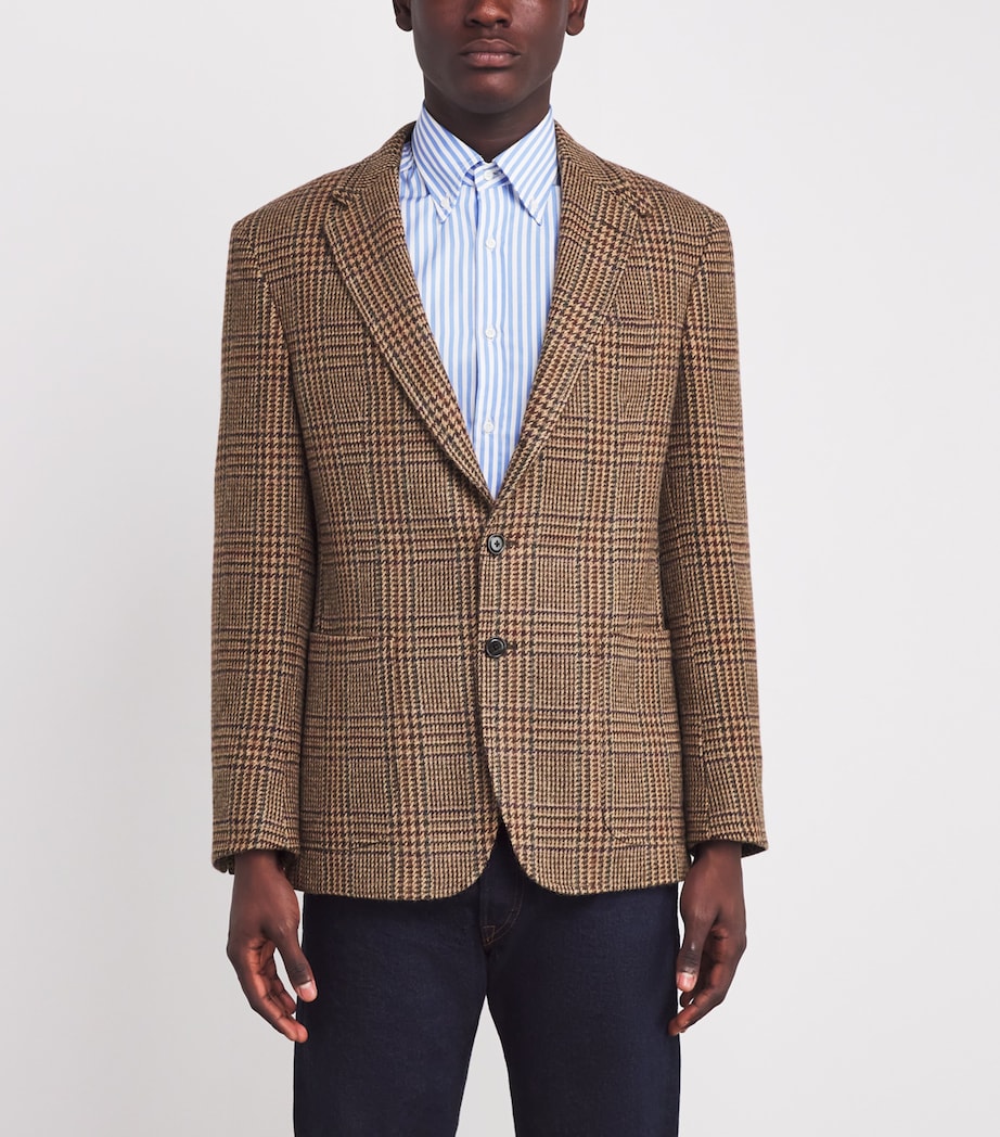 Wool Glen Plaid Blazer BROWN Image 3