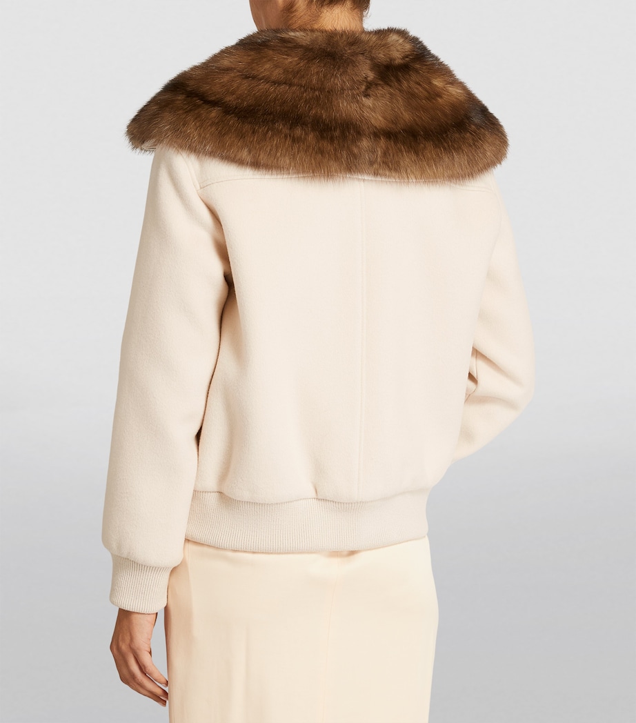 Fur-Collar Bomber Jacket A2154 Image 3
