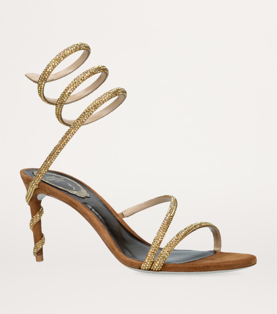 Suede Embellished Margot Sandals 80 BROWN/OTH Image 3