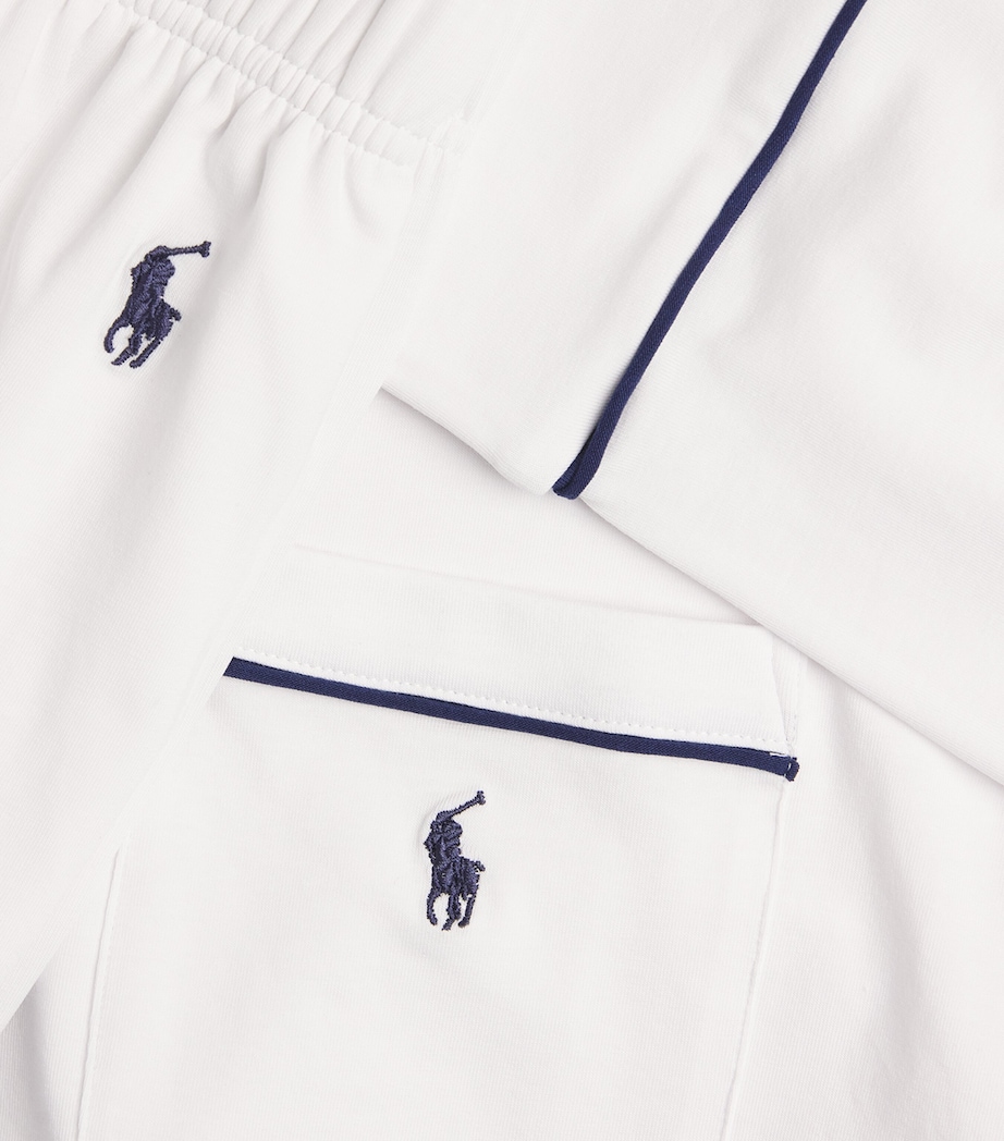 Polo Ralph Lauren Womens Piping Pyjama Set White Cloud Image 6