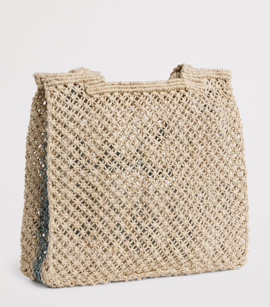 the Jacksons Jute Ciao Bella Tote Bag Natural / Sky Image 3
