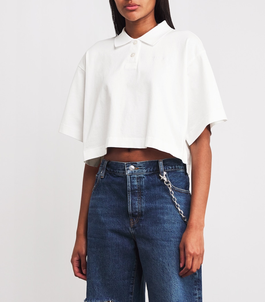Cotton Logo Crop Top 120 VINTAGE WHITE Image 3
