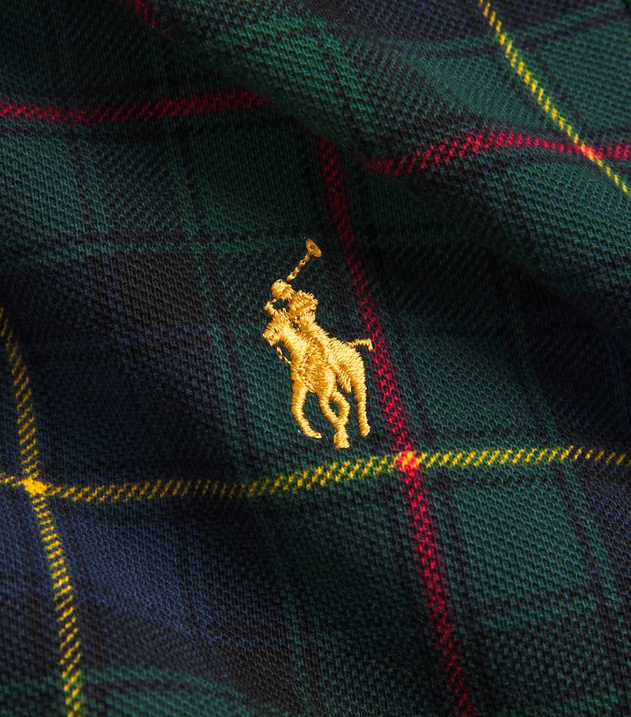 Cotton Mesh Tartan Polo Shirt MULTI Image 5