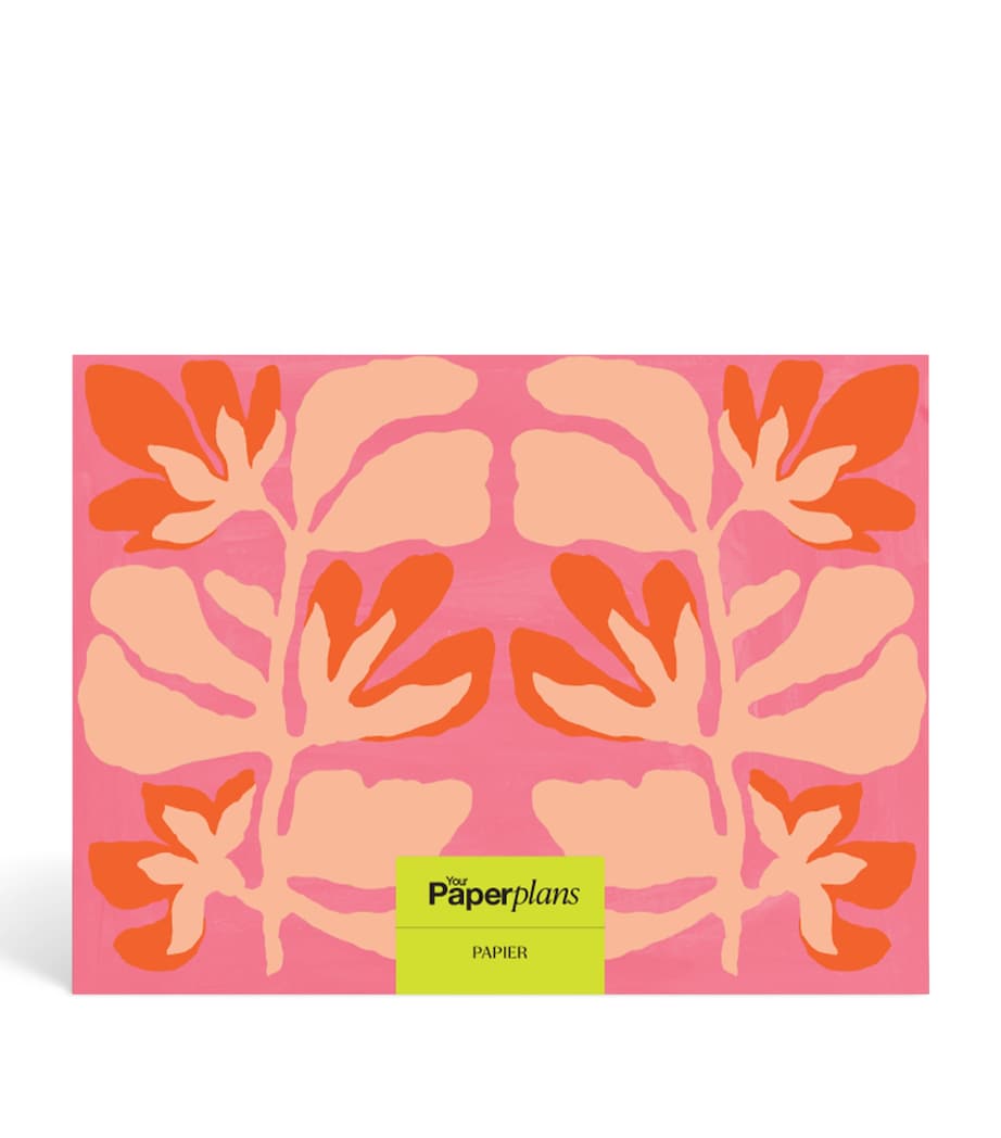 Bright Floral Weekly Desk Planner PINK Image 1