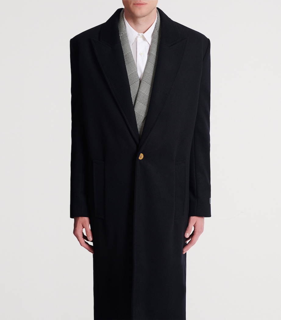 Wool-Cashmere Overcoat 0PA NOIR Image 4