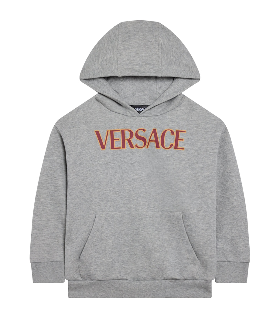 Cotton Logo Hoodie (6-14 Years) 6E780-GREY+RED+HONEY Image 1