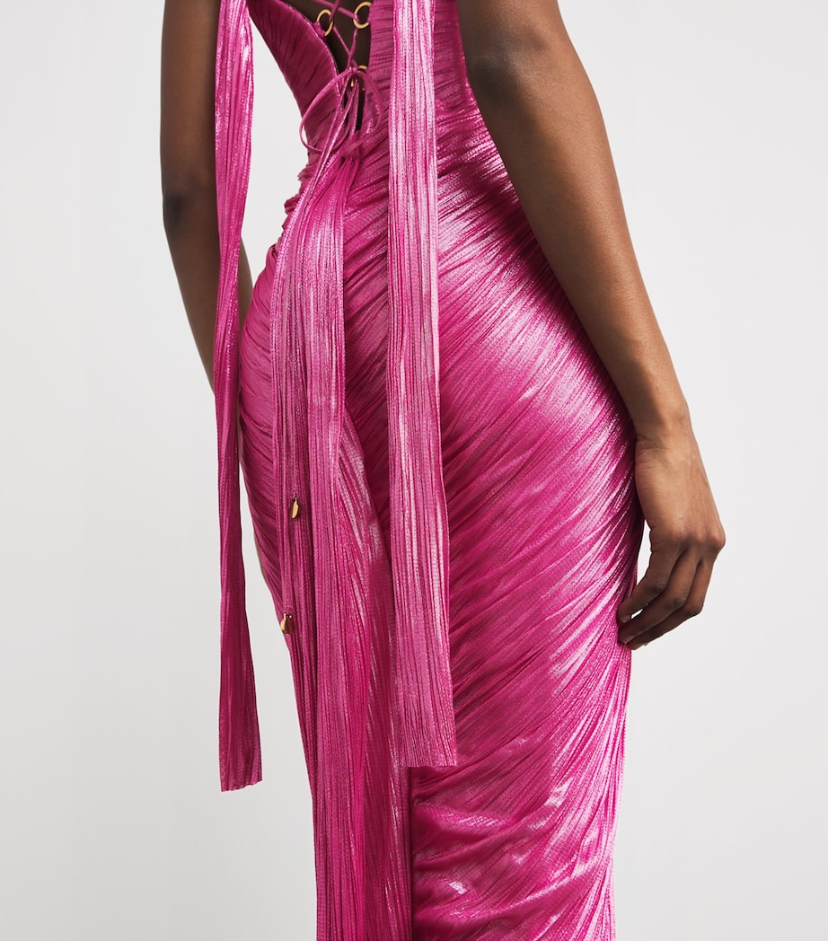 Pleated Martha Gown RASPBERRY Image 6