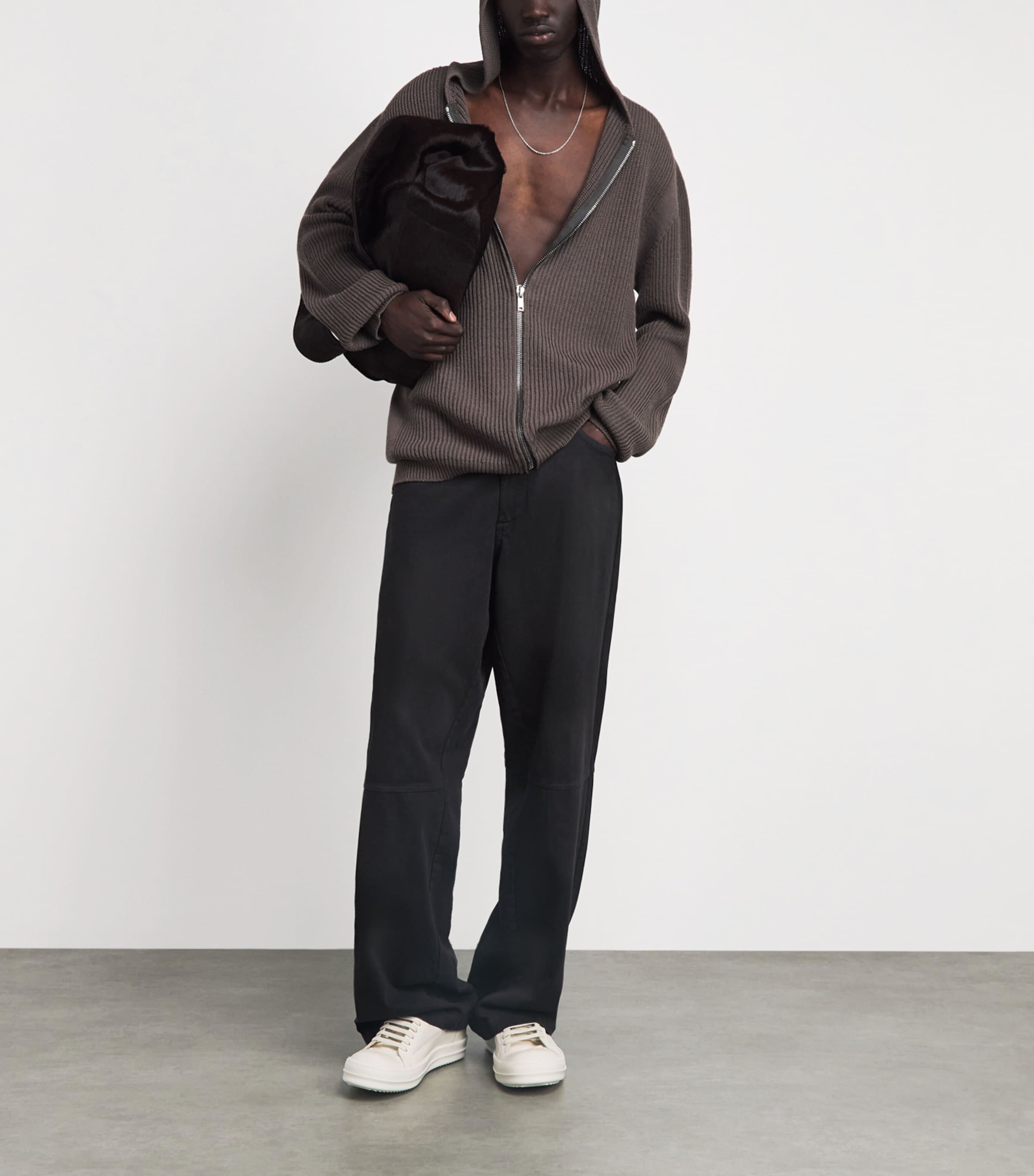 Rick Owens Leather Vintage Sneakers Milk/milk/milk Image 4